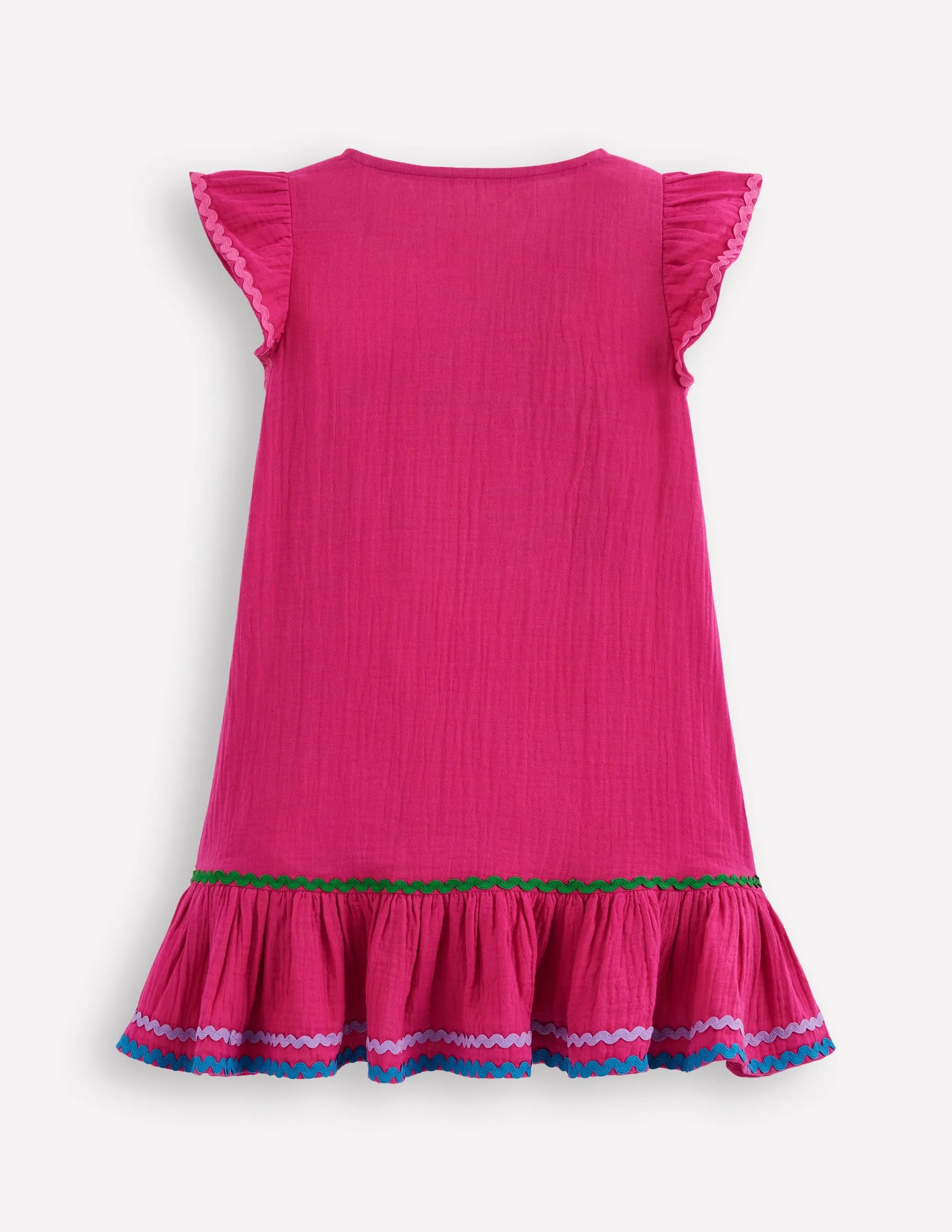 Emmy Woven Beach Dress-Raspberry Pink