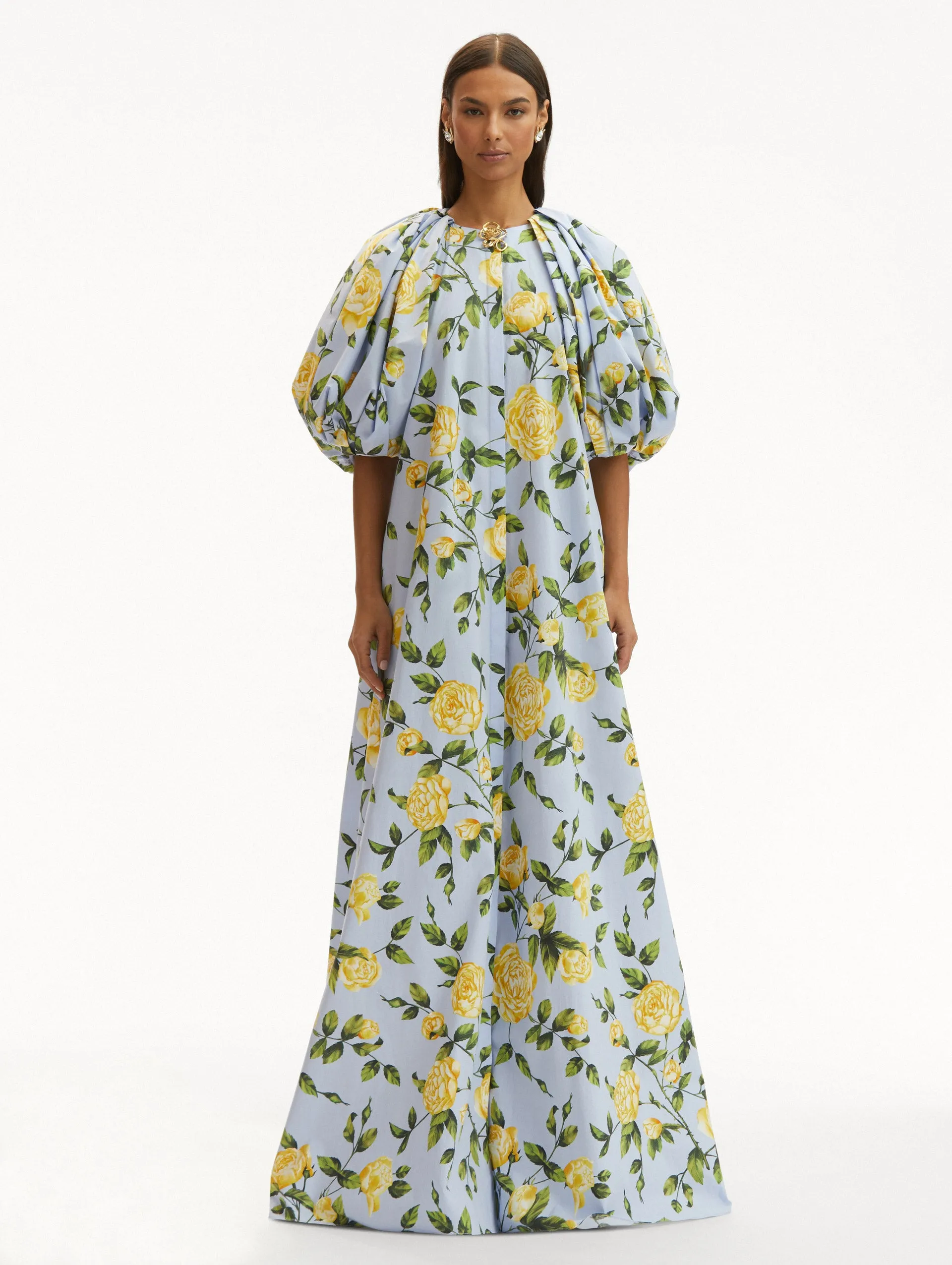 English Rose Cotton Poplin Caftan