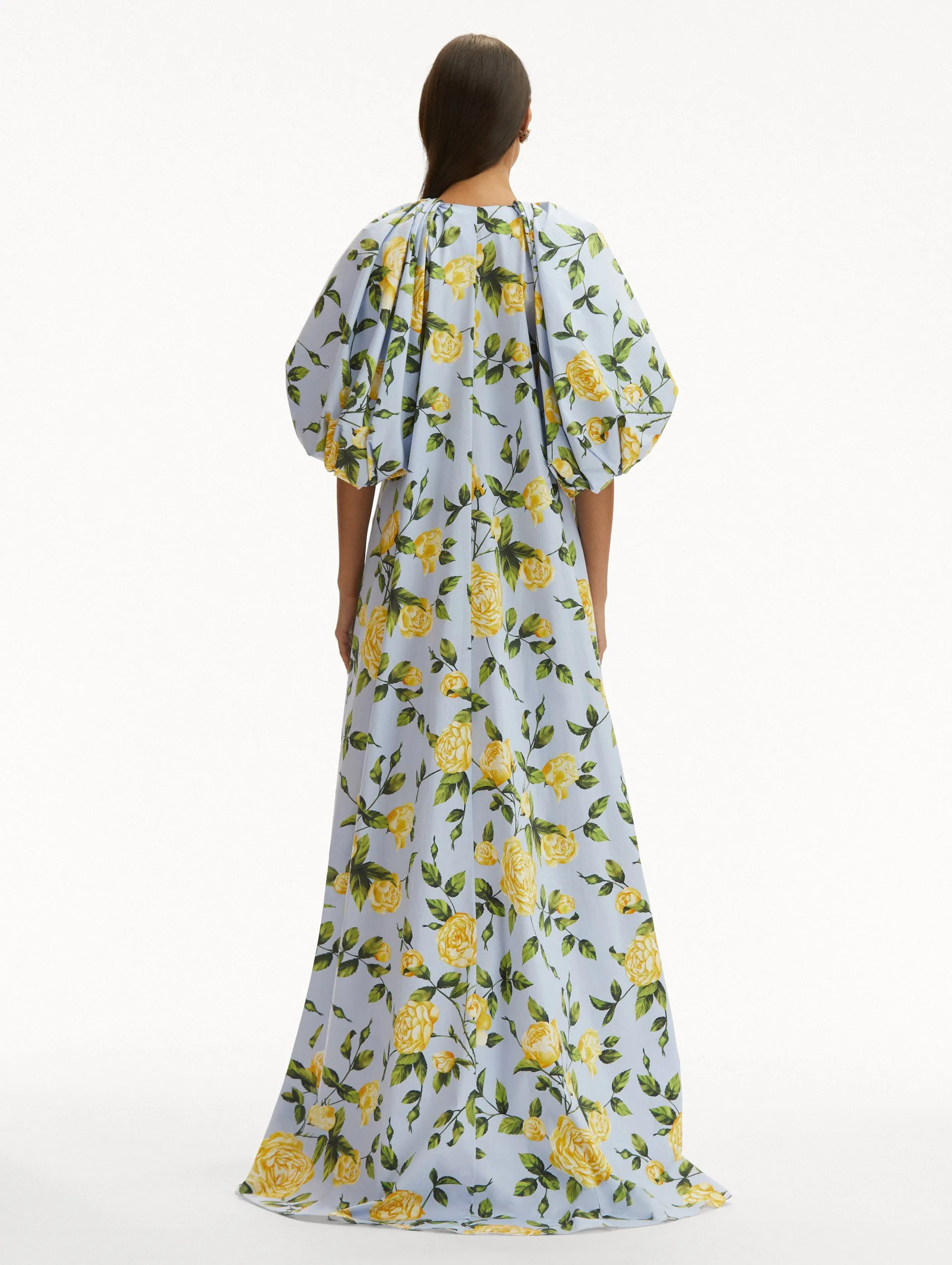 English Rose Cotton Poplin Caftan