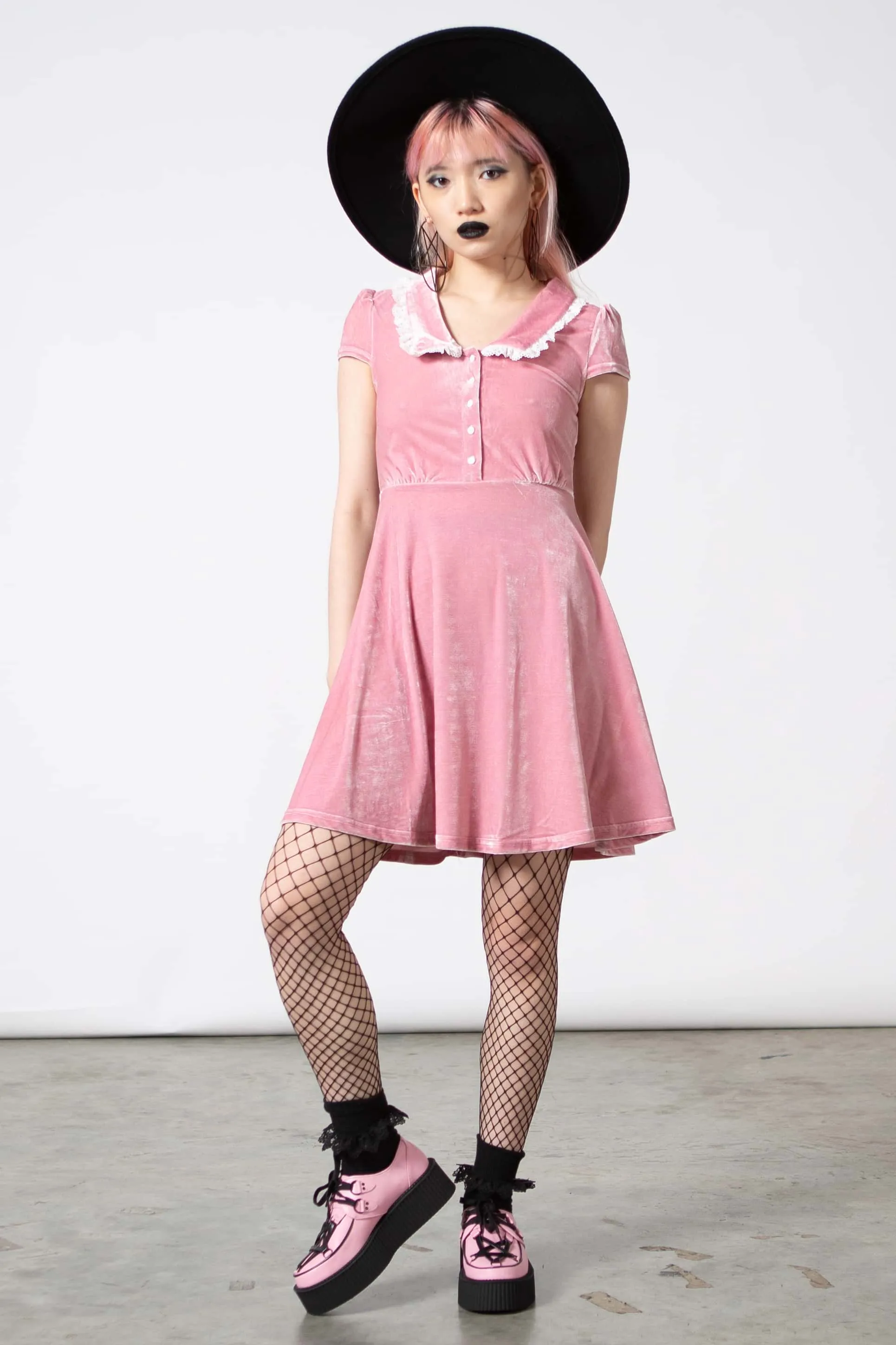 Every Mourning Collar Dress [PASTEL PINK]