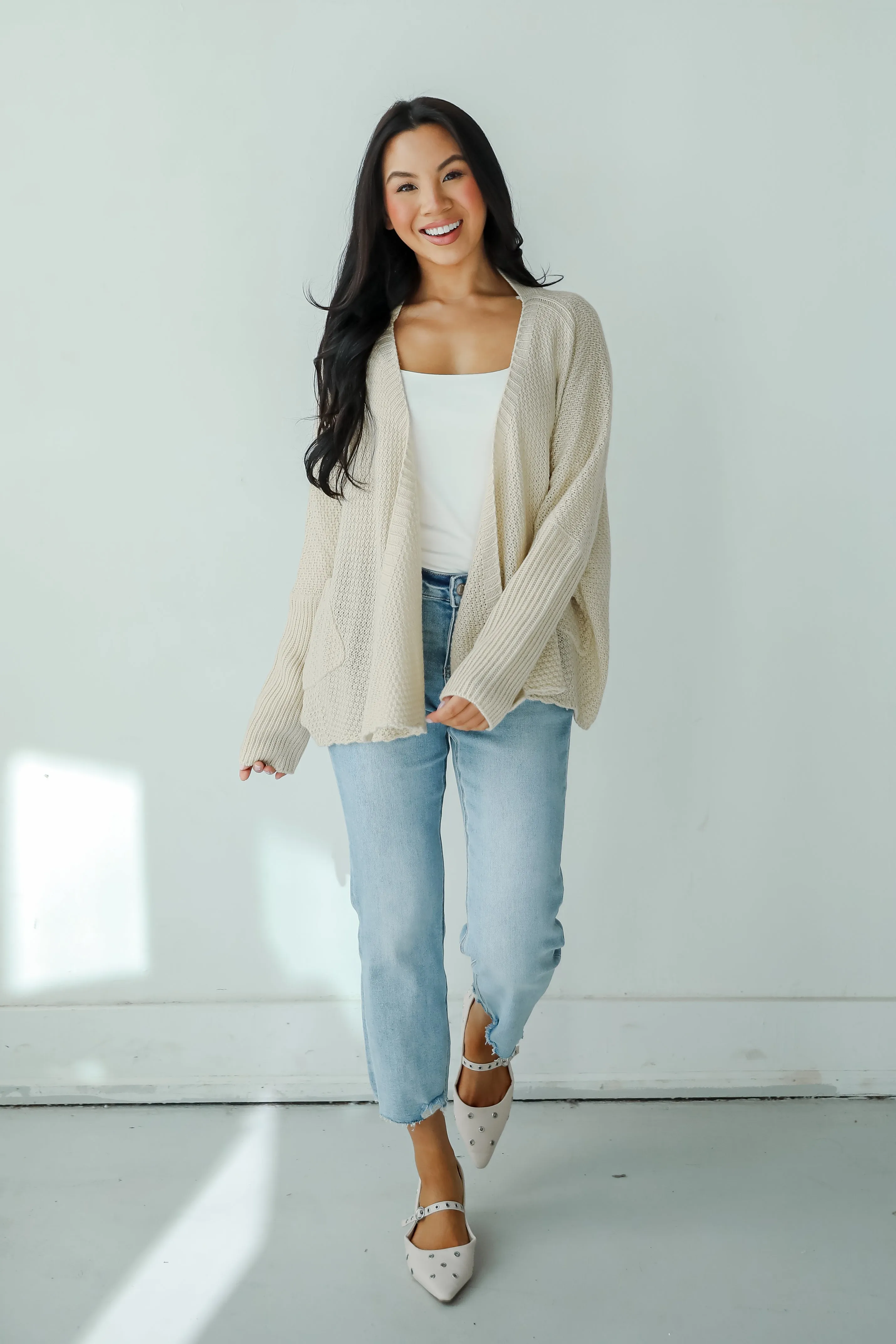 FINAL SALE - Layered Charisma Cream Sweater Cardigan