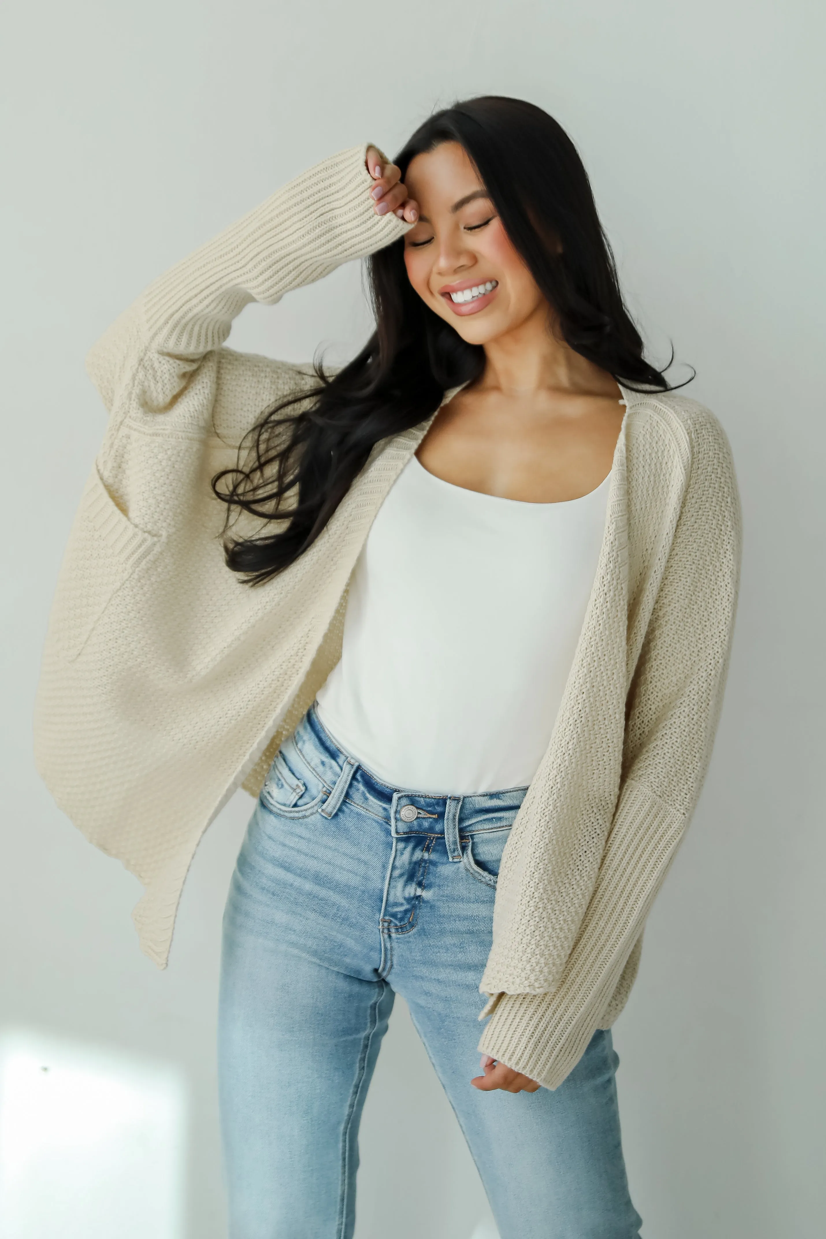 FINAL SALE - Layered Charisma Cream Sweater Cardigan