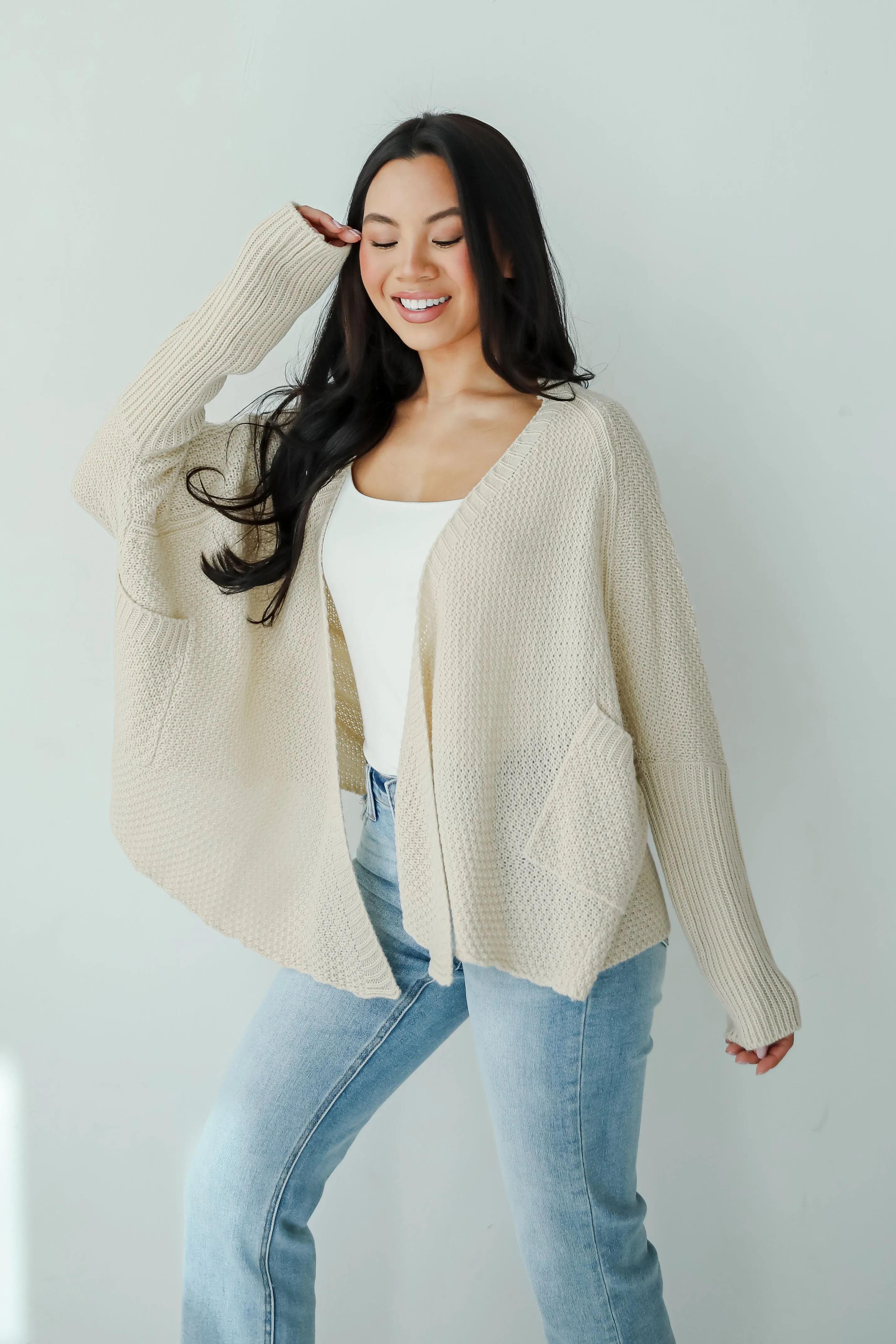 FINAL SALE - Layered Charisma Cream Sweater Cardigan