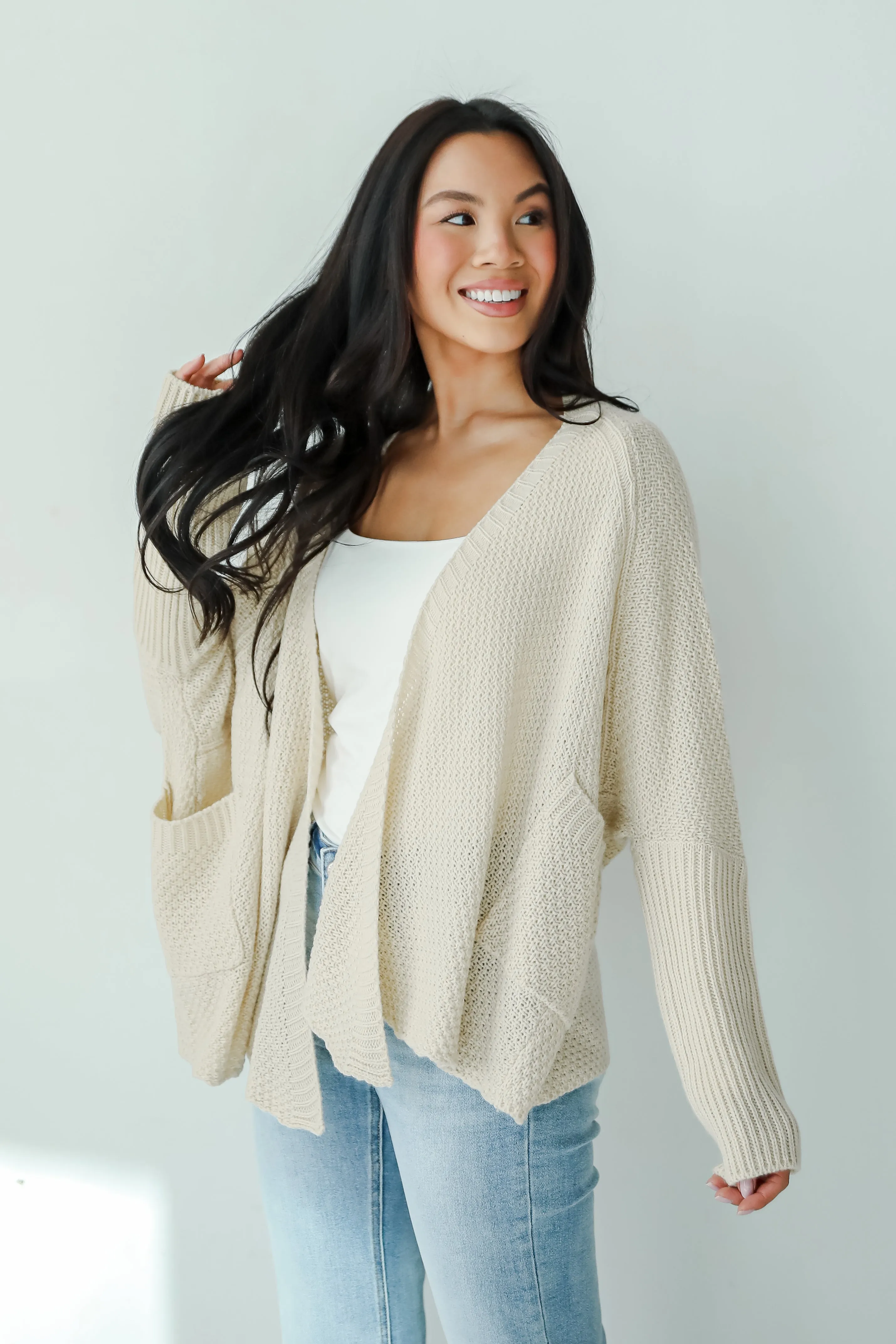 FINAL SALE - Layered Charisma Cream Sweater Cardigan