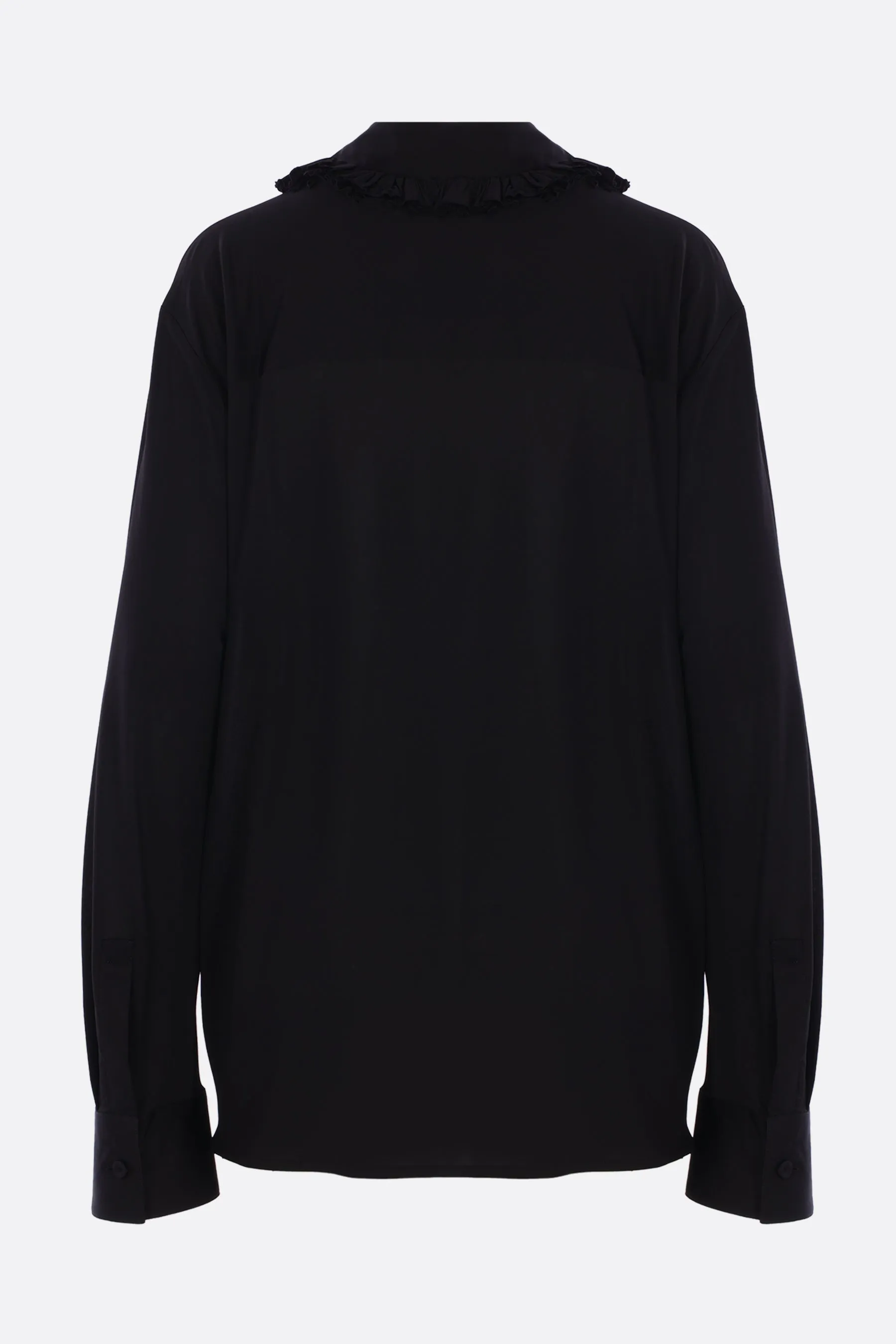 fluid viscose shirt with ruffles