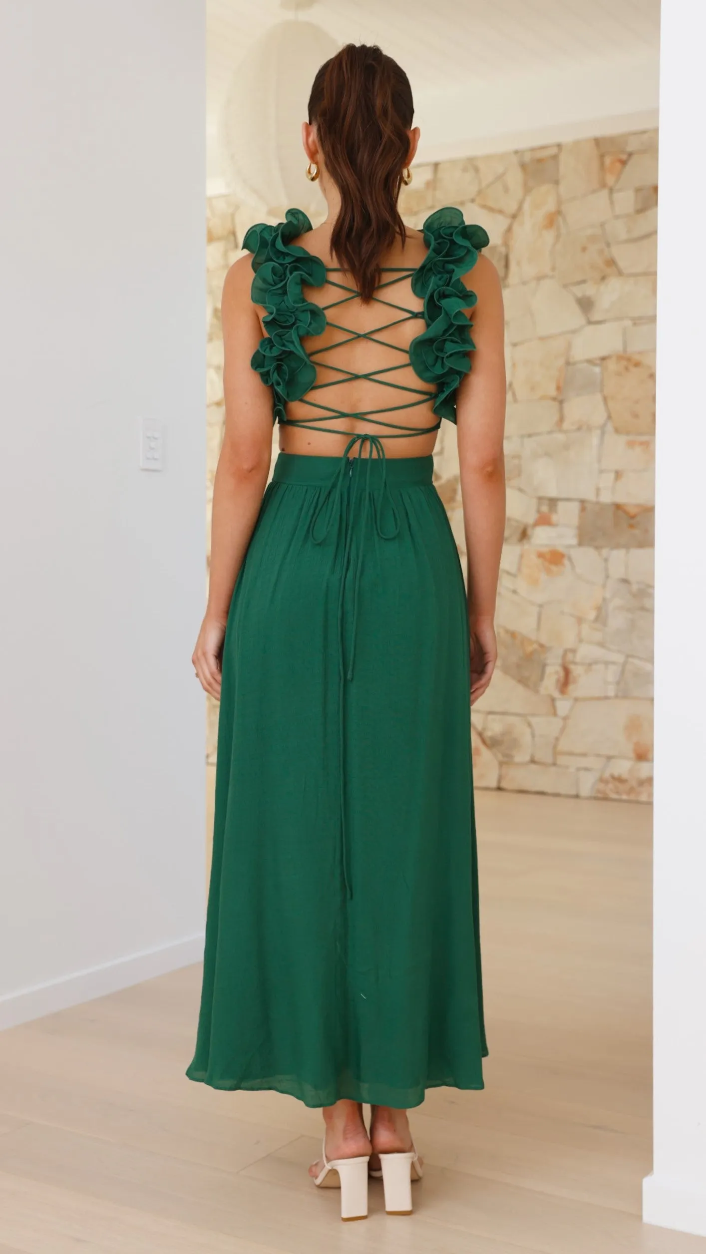 Galilhai Maxi Dress - Forest Green