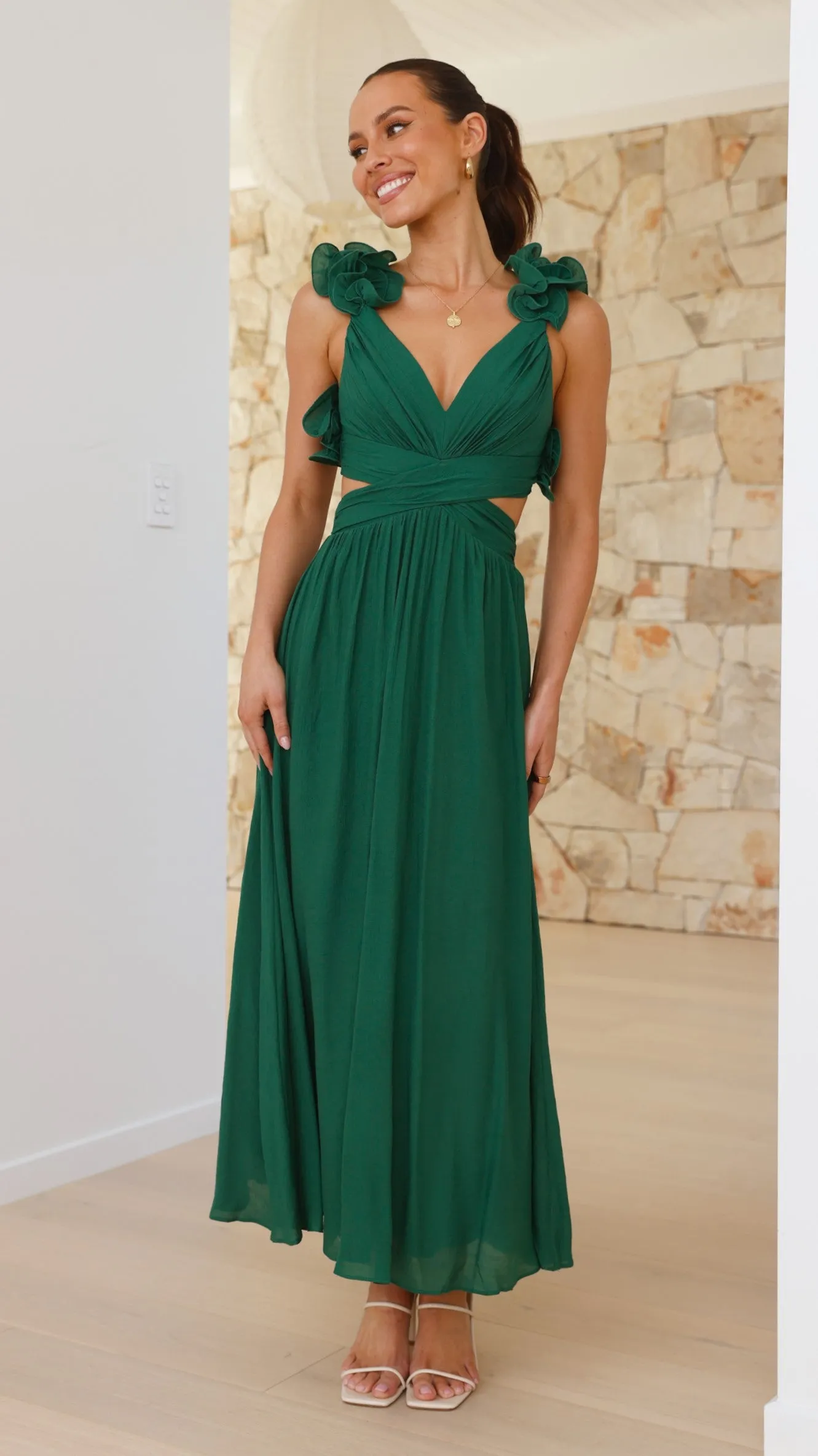 Galilhai Maxi Dress - Forest Green