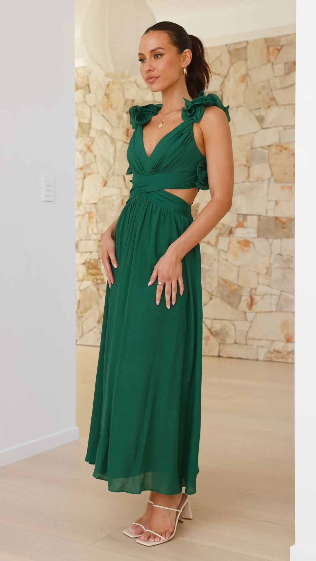 Galilhai Maxi Dress - Forest Green