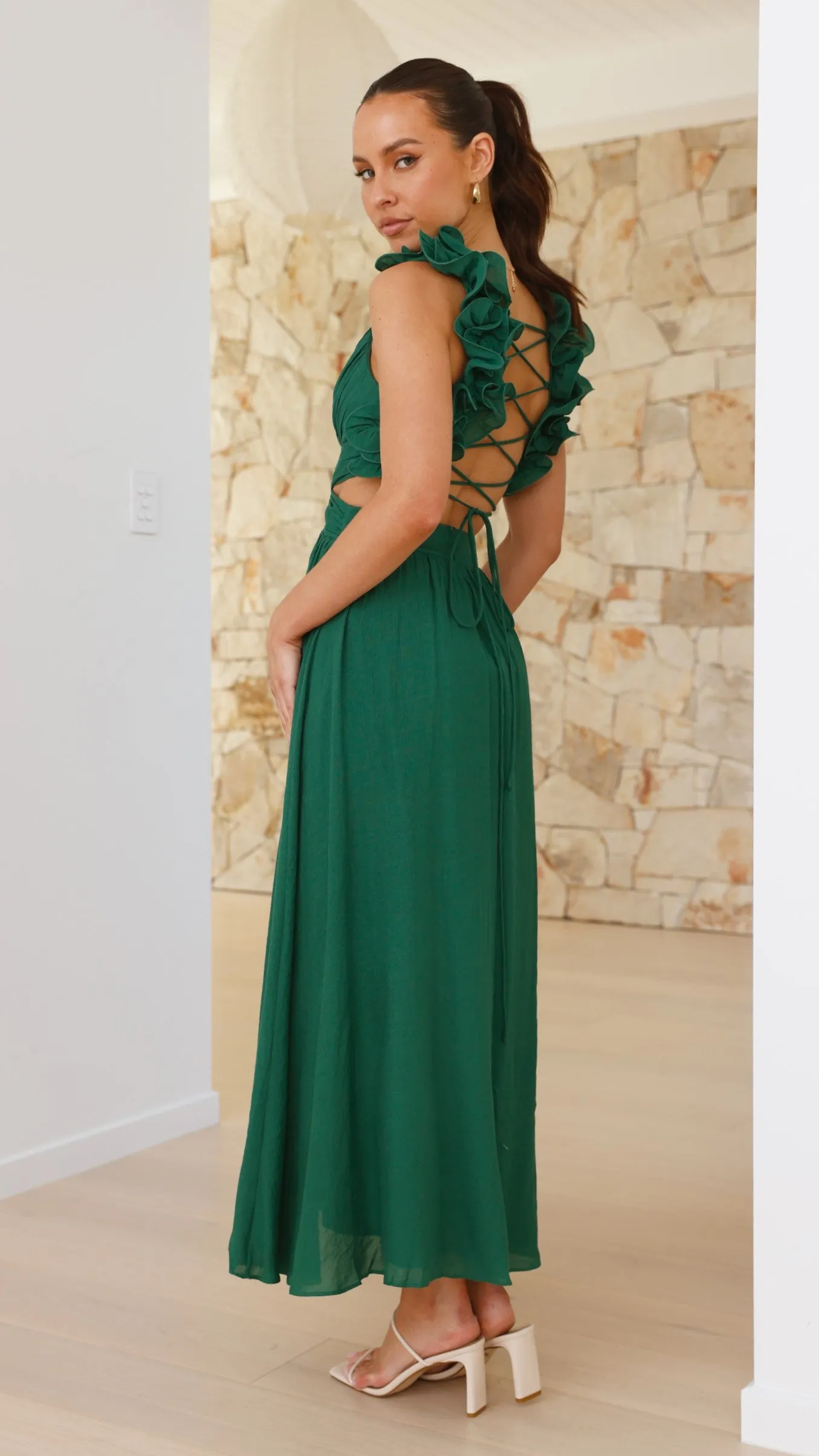 Galilhai Maxi Dress - Forest Green