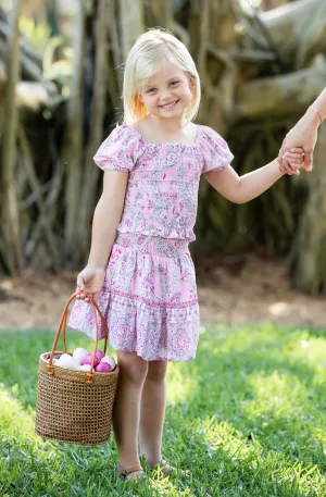 Girl's Kiki Set Top  Skirt / Pink Paisley