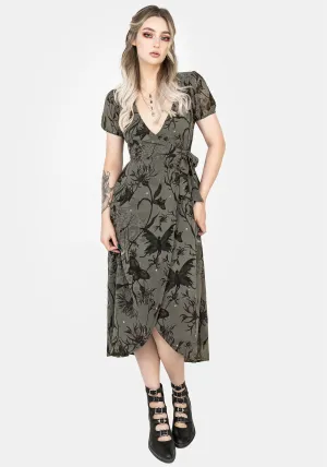 Gloriana Floral Print Chiffon Midaxi Wrap Dress