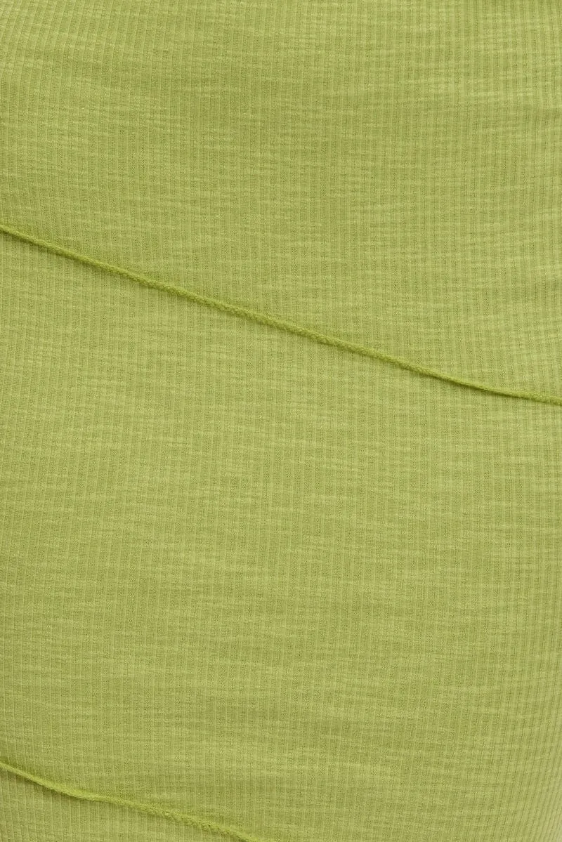 Green Bodycon Dress Midi Strapless