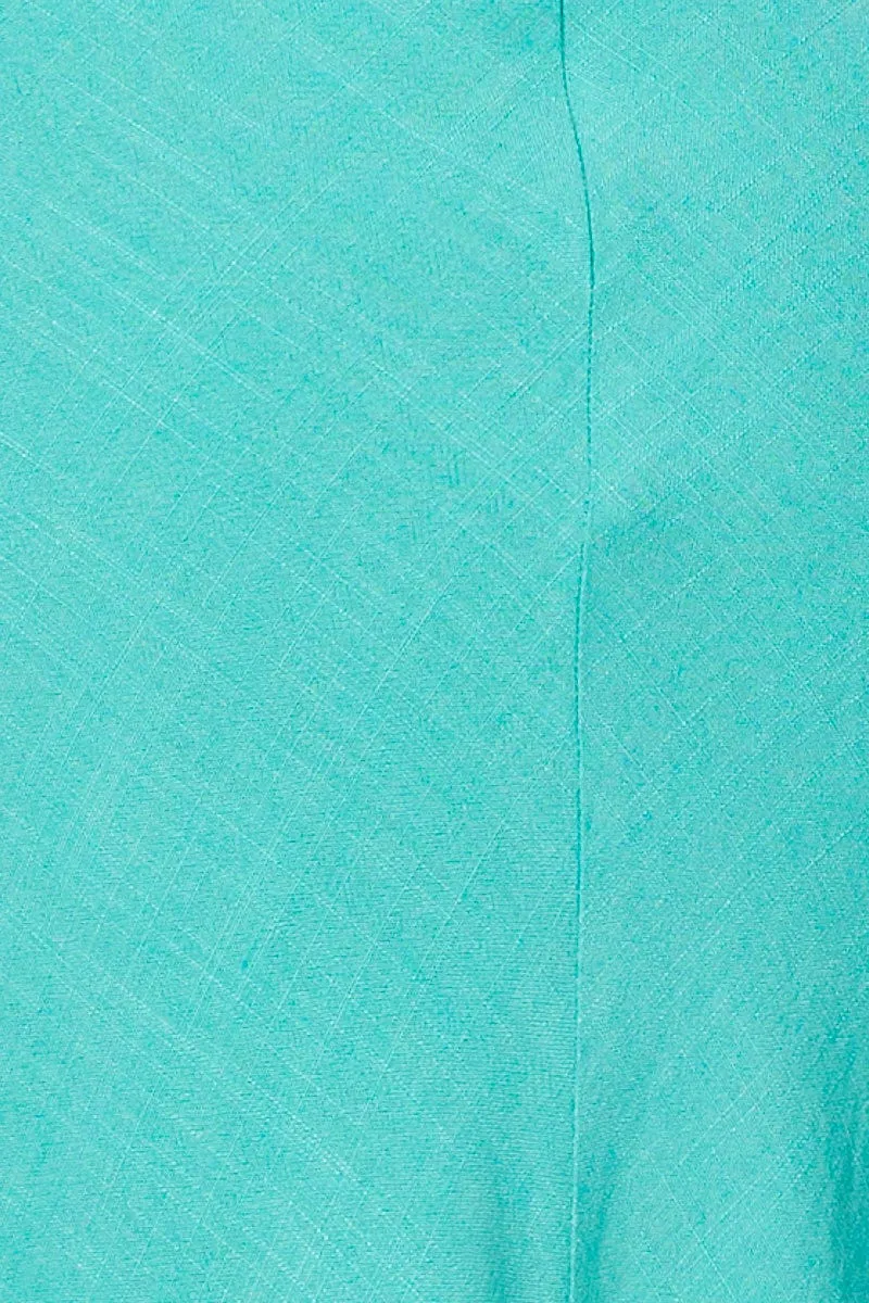 Green Twist Front Dress Sleeveless Midi