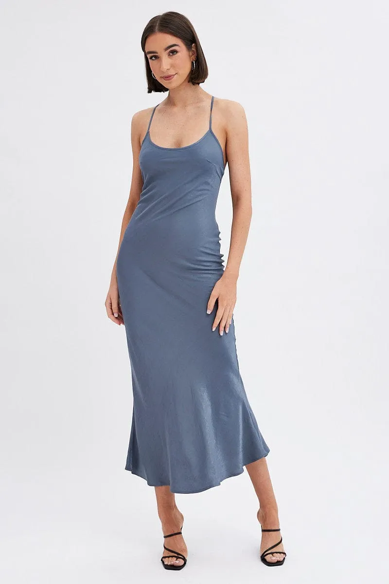 Grey Maxi Dress Sleeveless