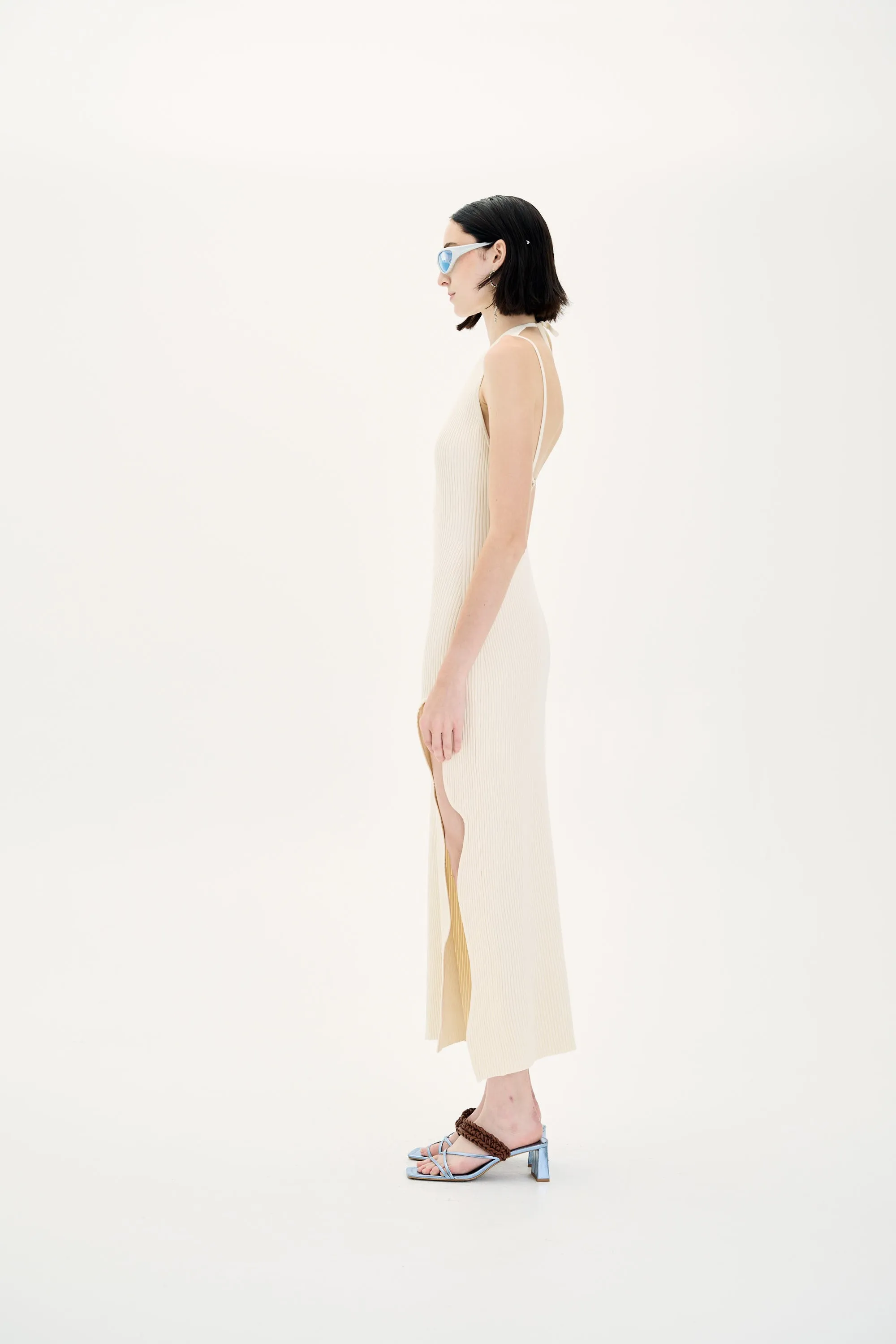 HANA UV REACTIVE LONG DRESS WITH OPEN BACK
