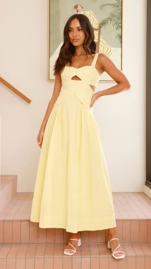 Harleigh Midi Dress - Yellow