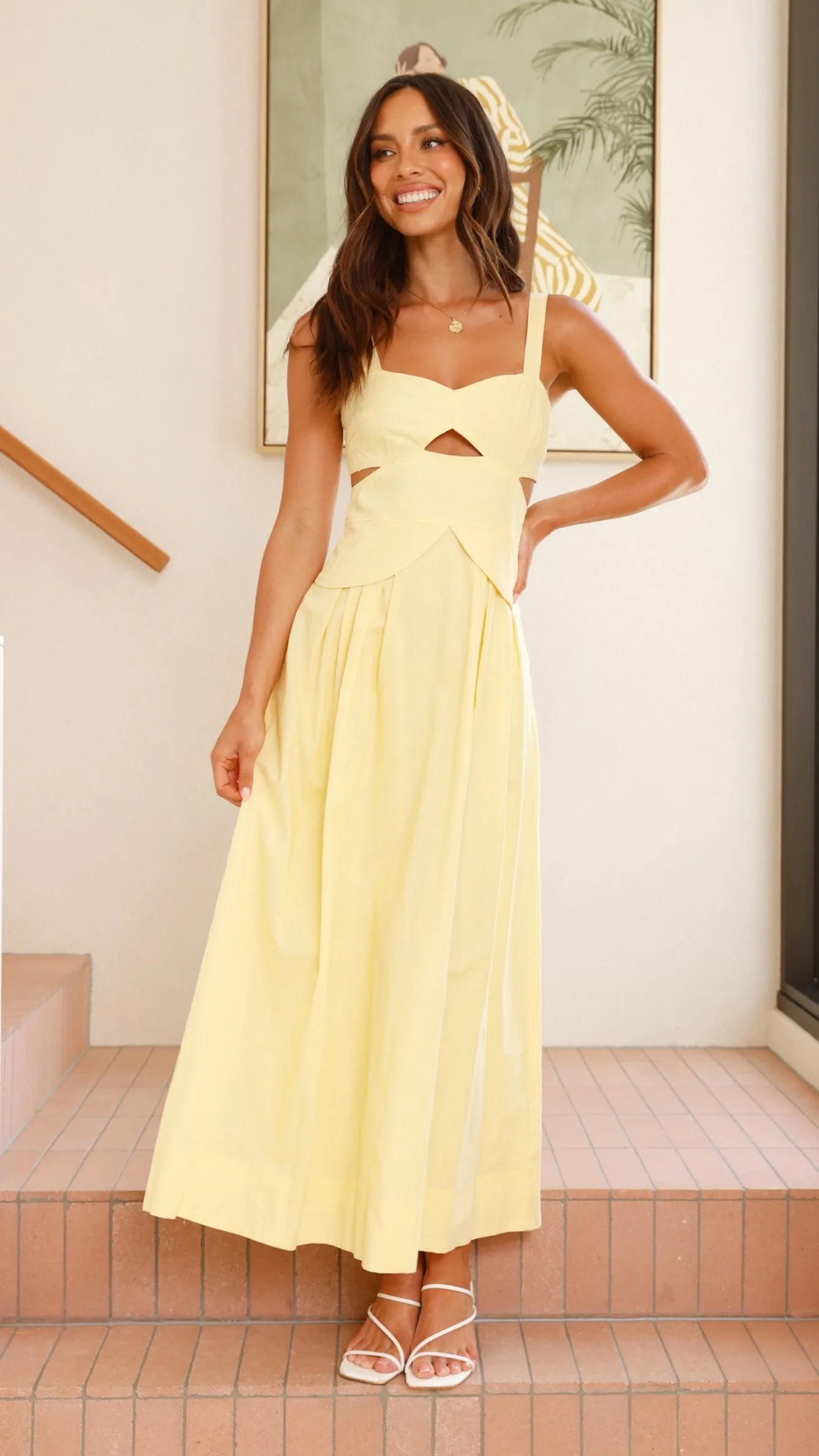 Harleigh Midi Dress - Yellow