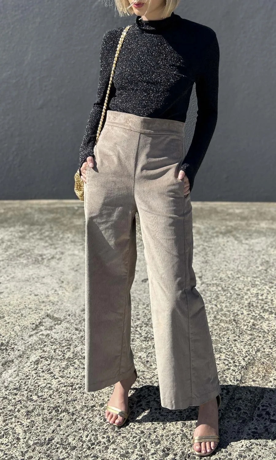 hoss Tribeca Velvet CORD  Trouser - Sand