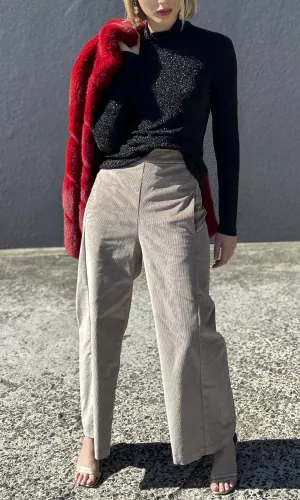 hoss Tribeca Velvet CORD  Trouser - Sand