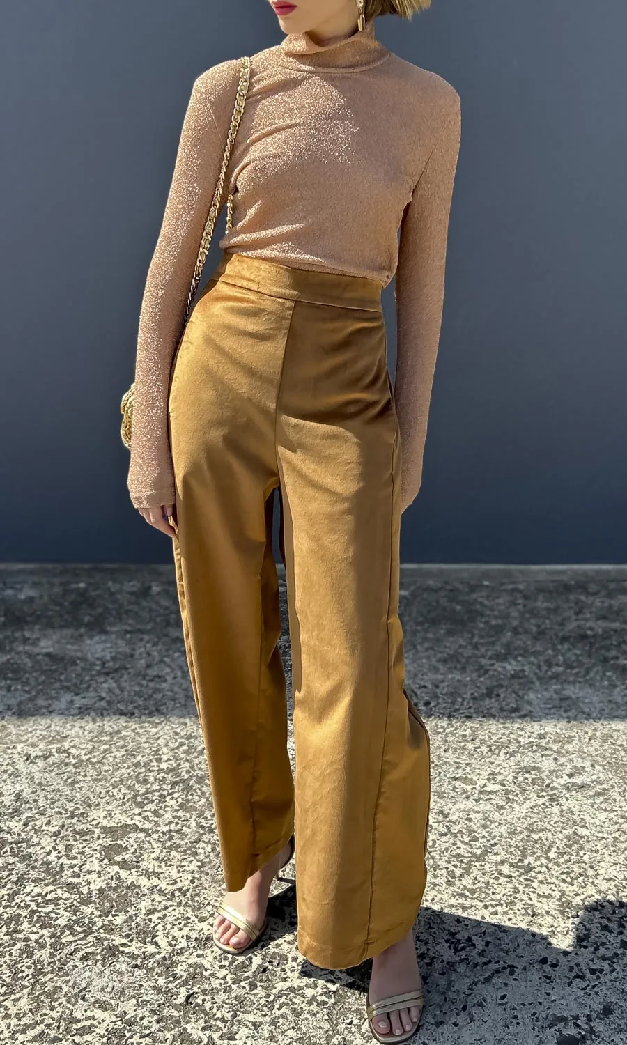 hoss Tribeca Velvet Trouser - Dark Gold