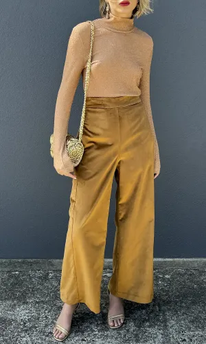 hoss Tribeca Velvet Trouser - Dark Gold