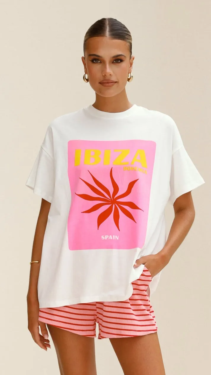 Ibiza Spain Top and Shorts Set - Pink/Red