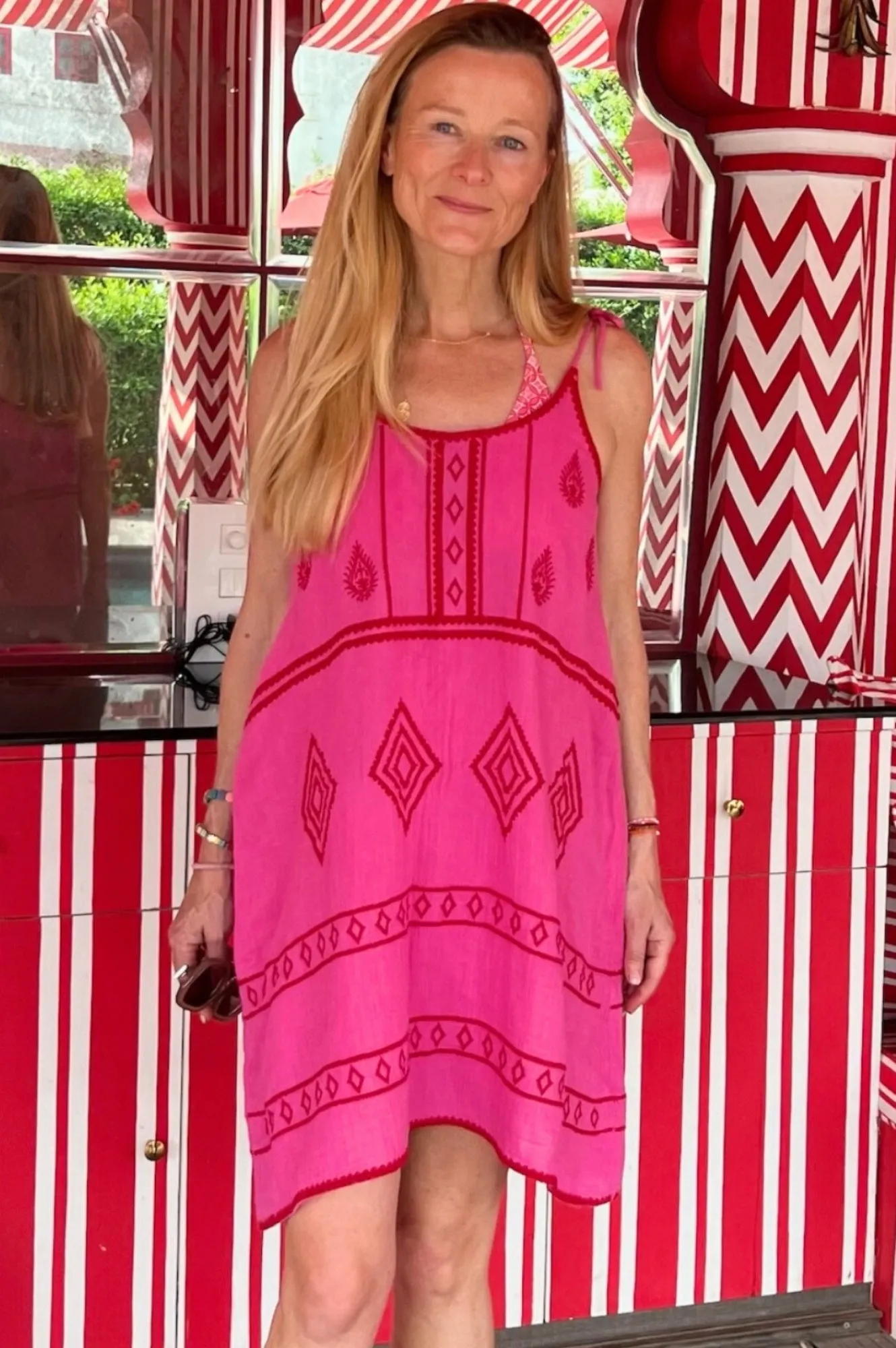 Imogen Dress | Pink/Red