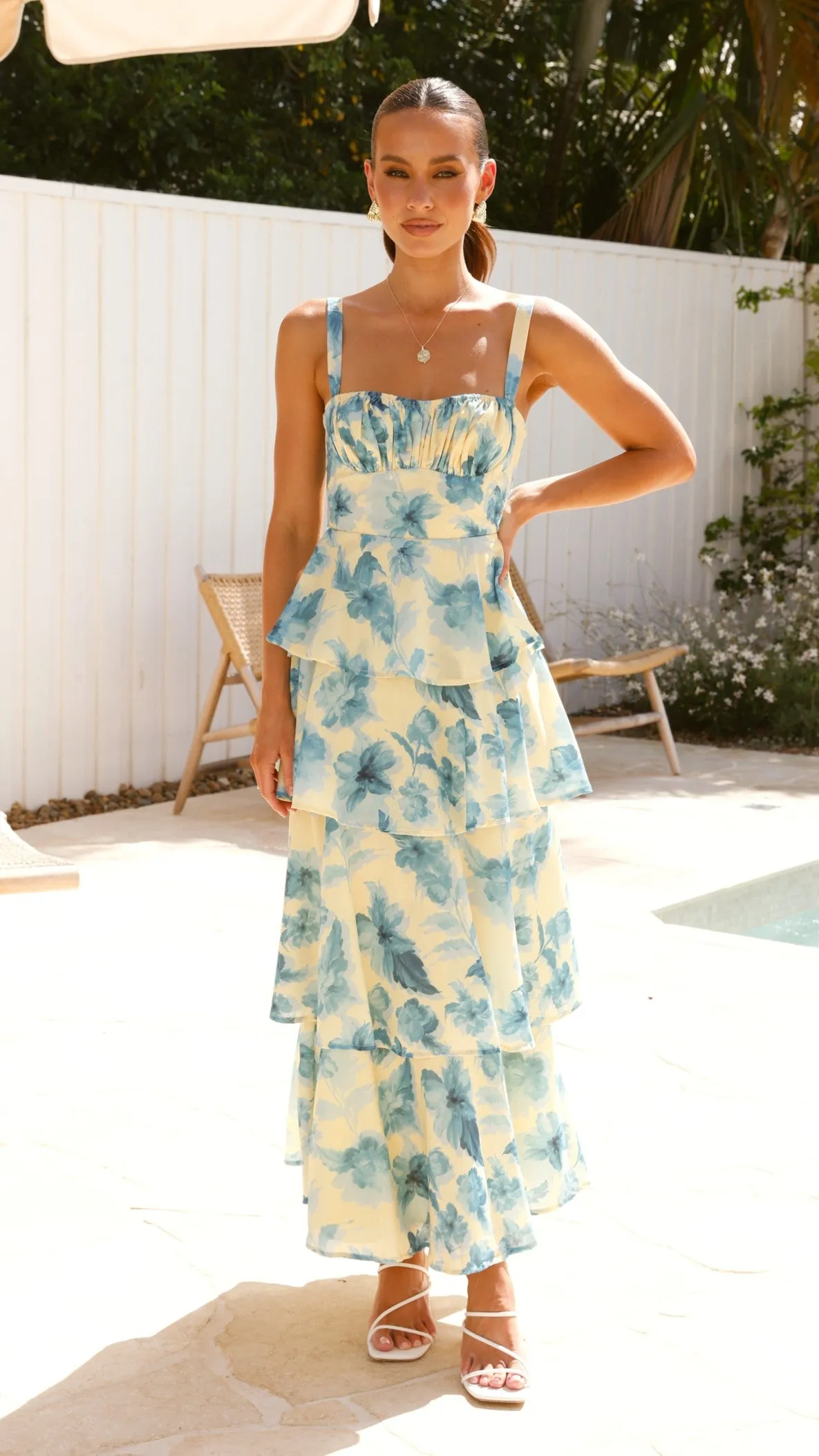 Indi Maxi Dress - Yellow Floral