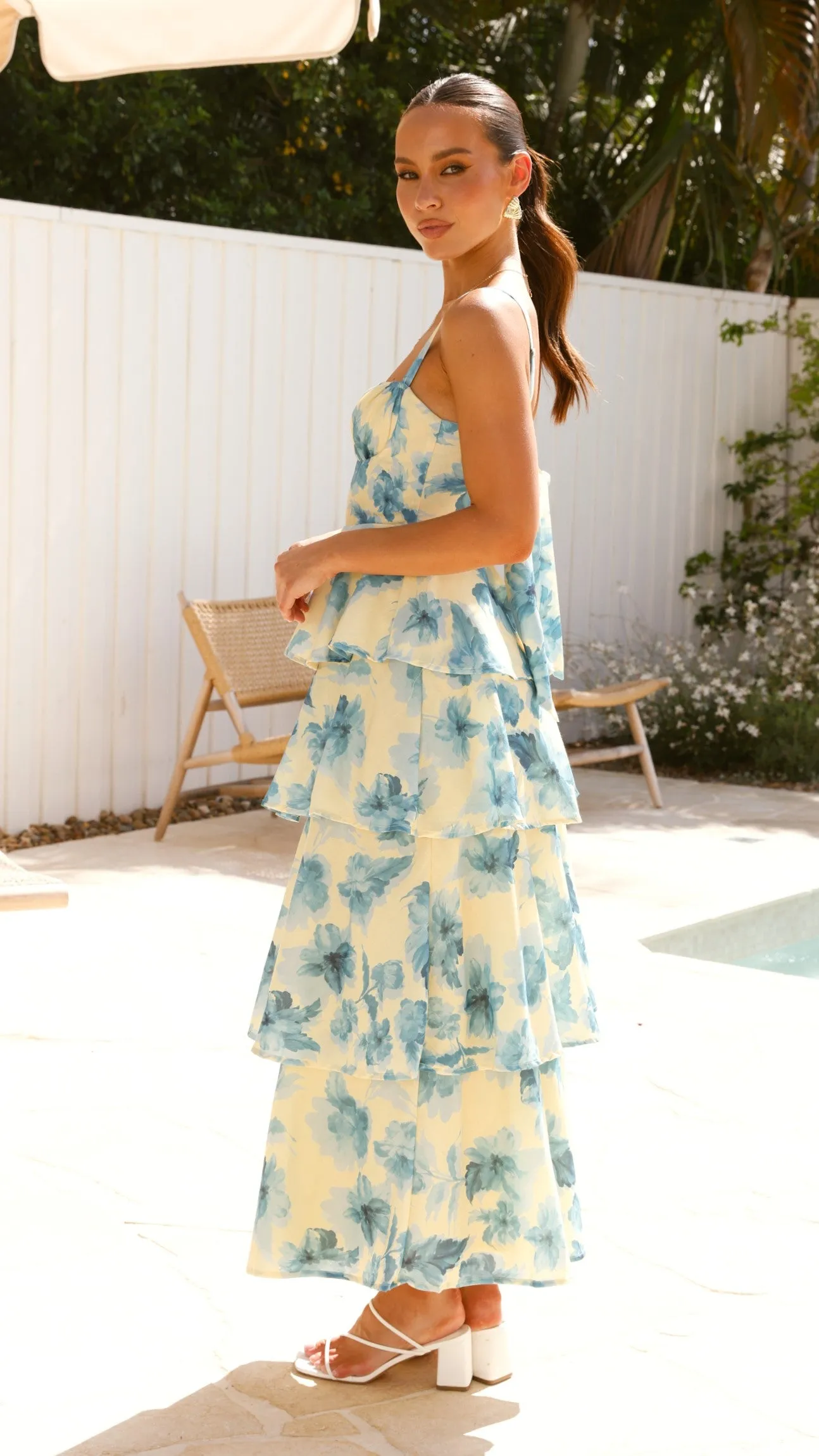 Indi Maxi Dress - Yellow Floral