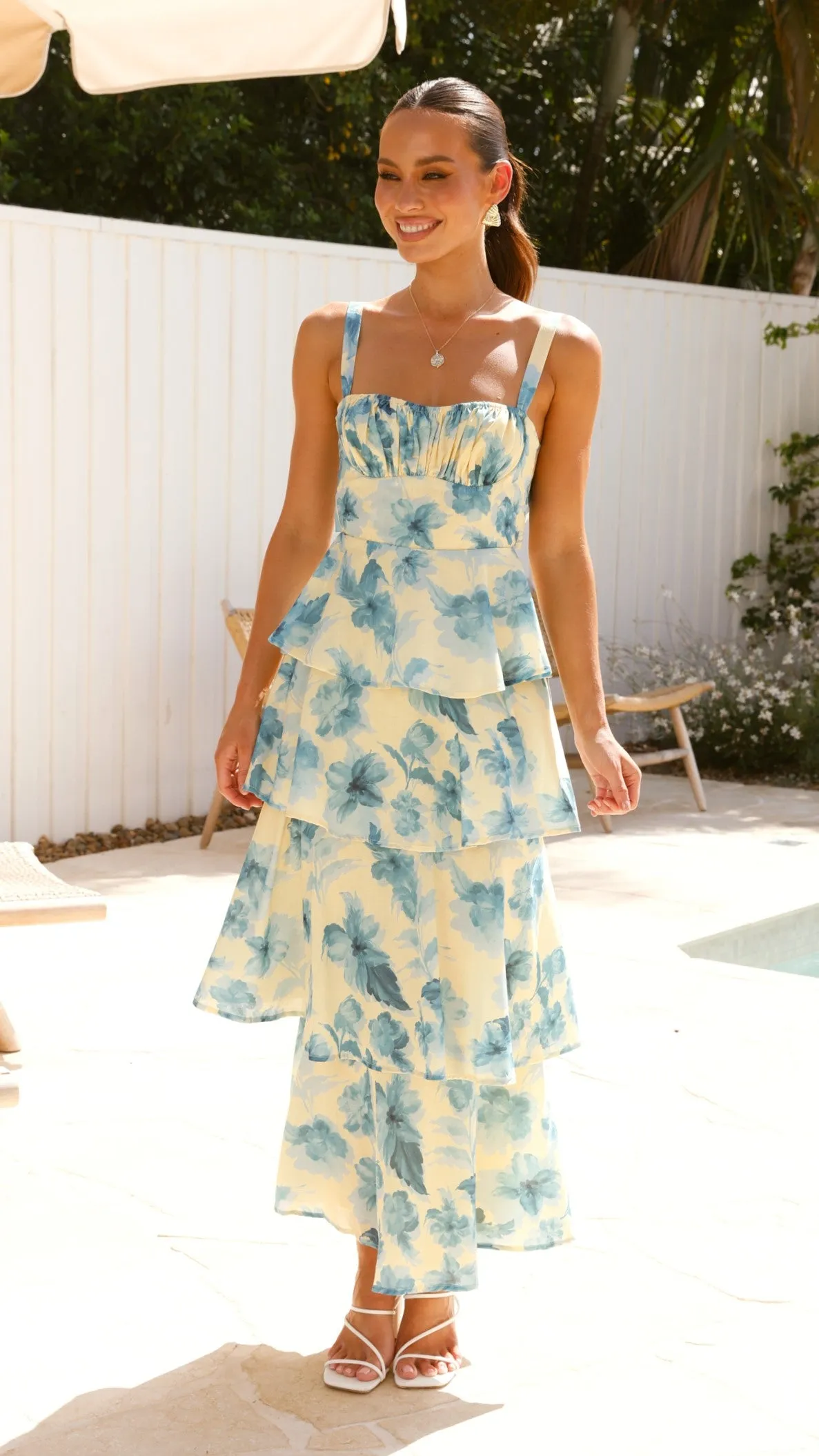 Indi Maxi Dress - Yellow Floral
