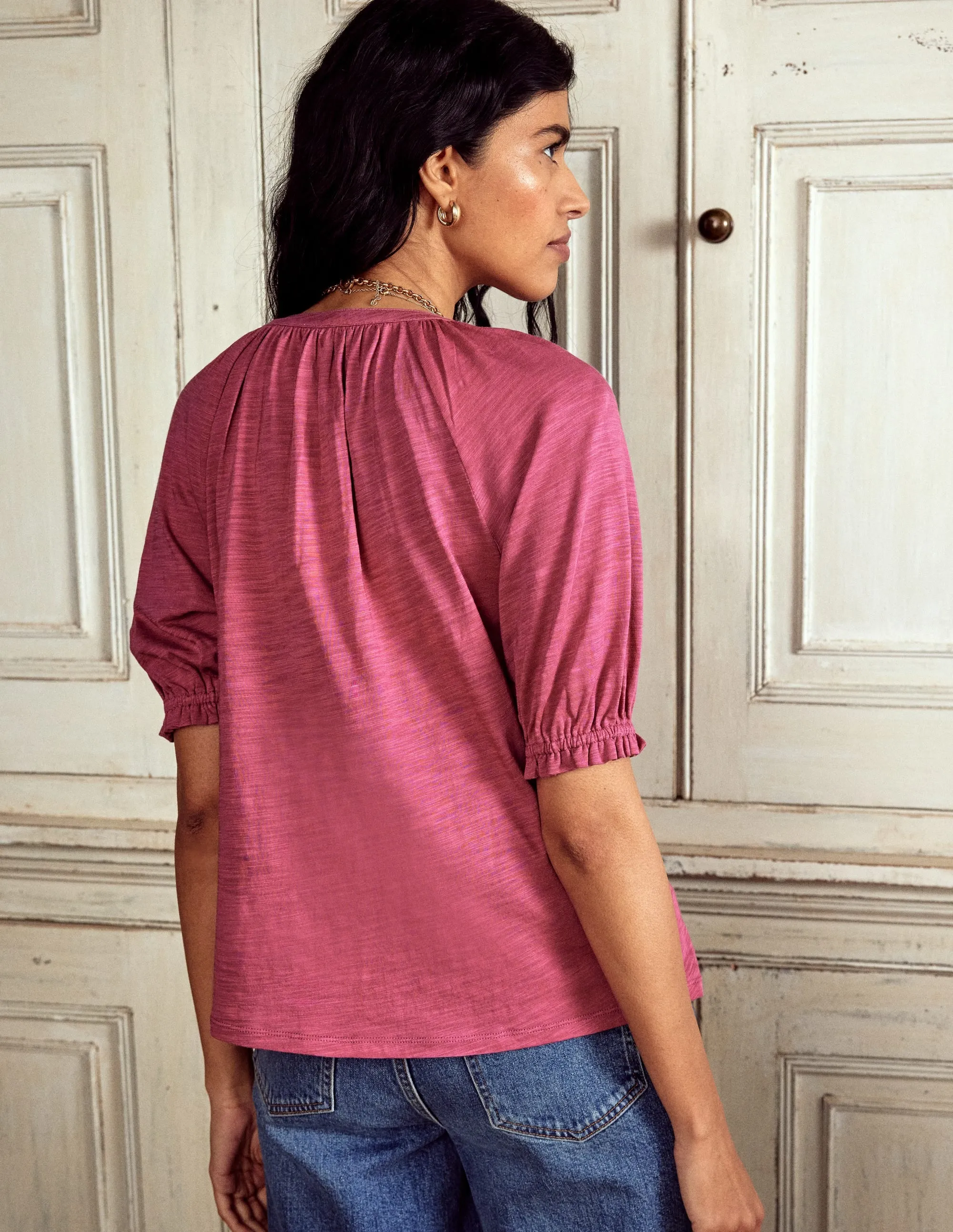 Isla Jersey Shirt-Purple Damson