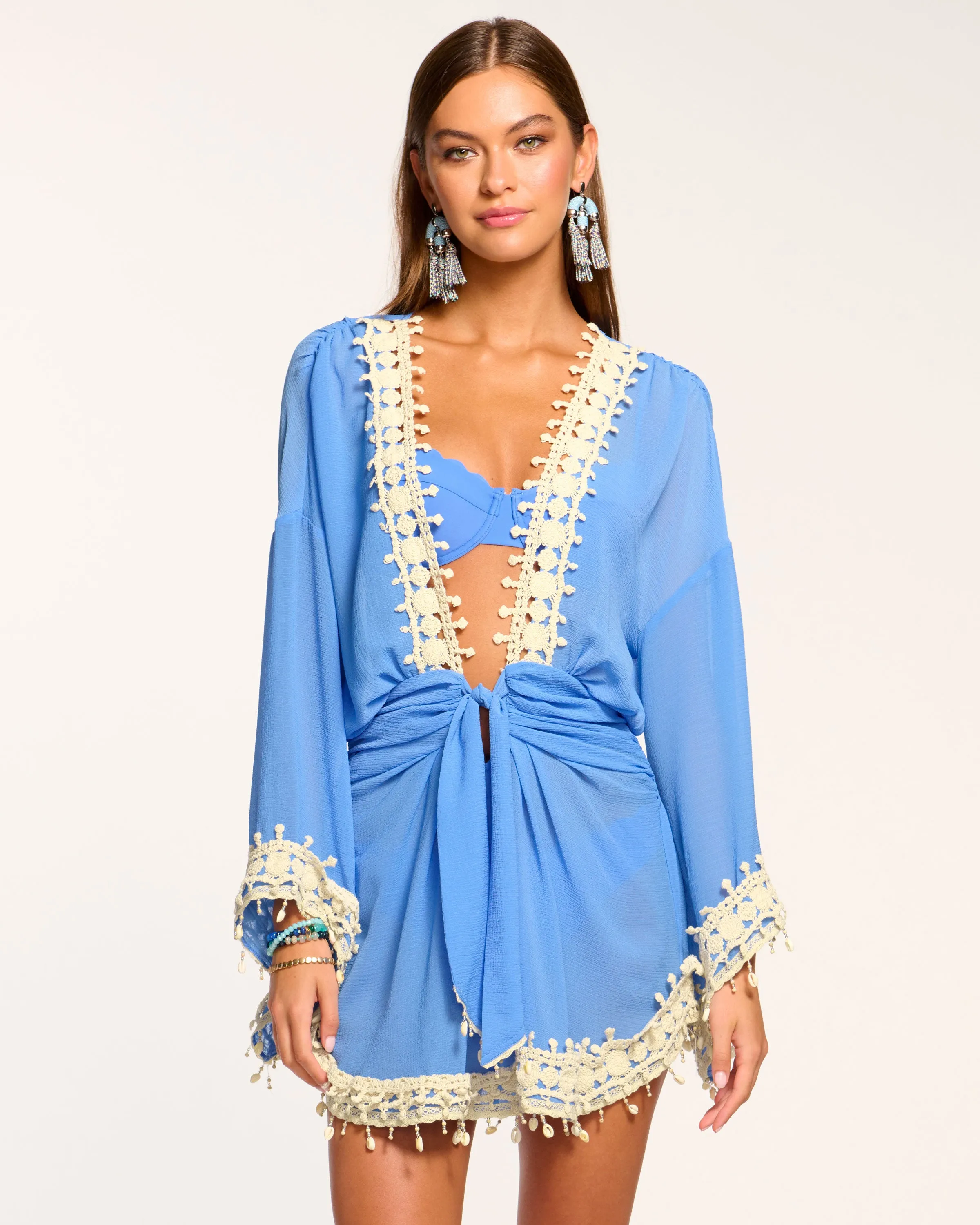 Jamie Embellished Coverup Mini Dress