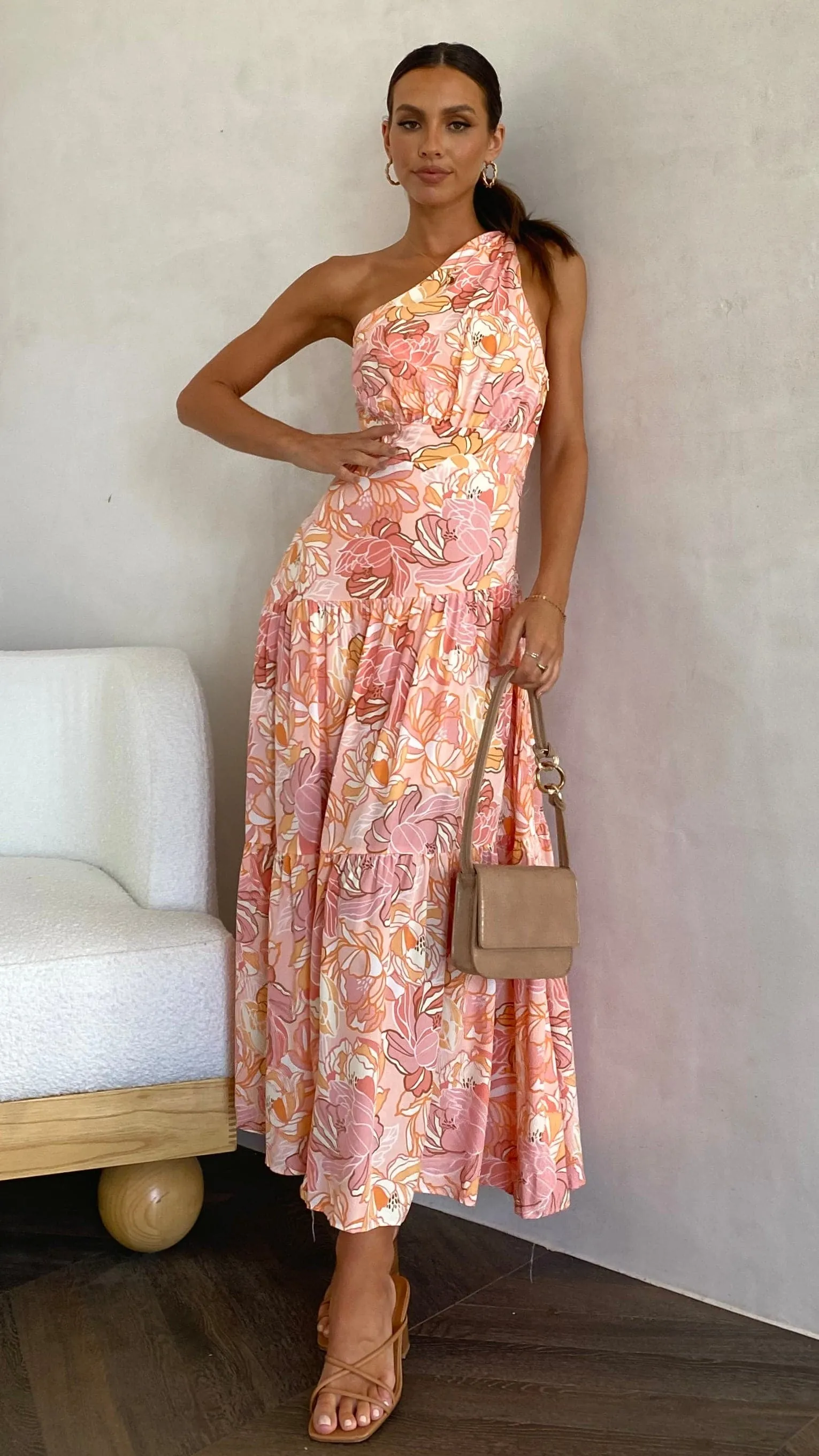 Jayma Maxi Dress - Pink/Orange Floral