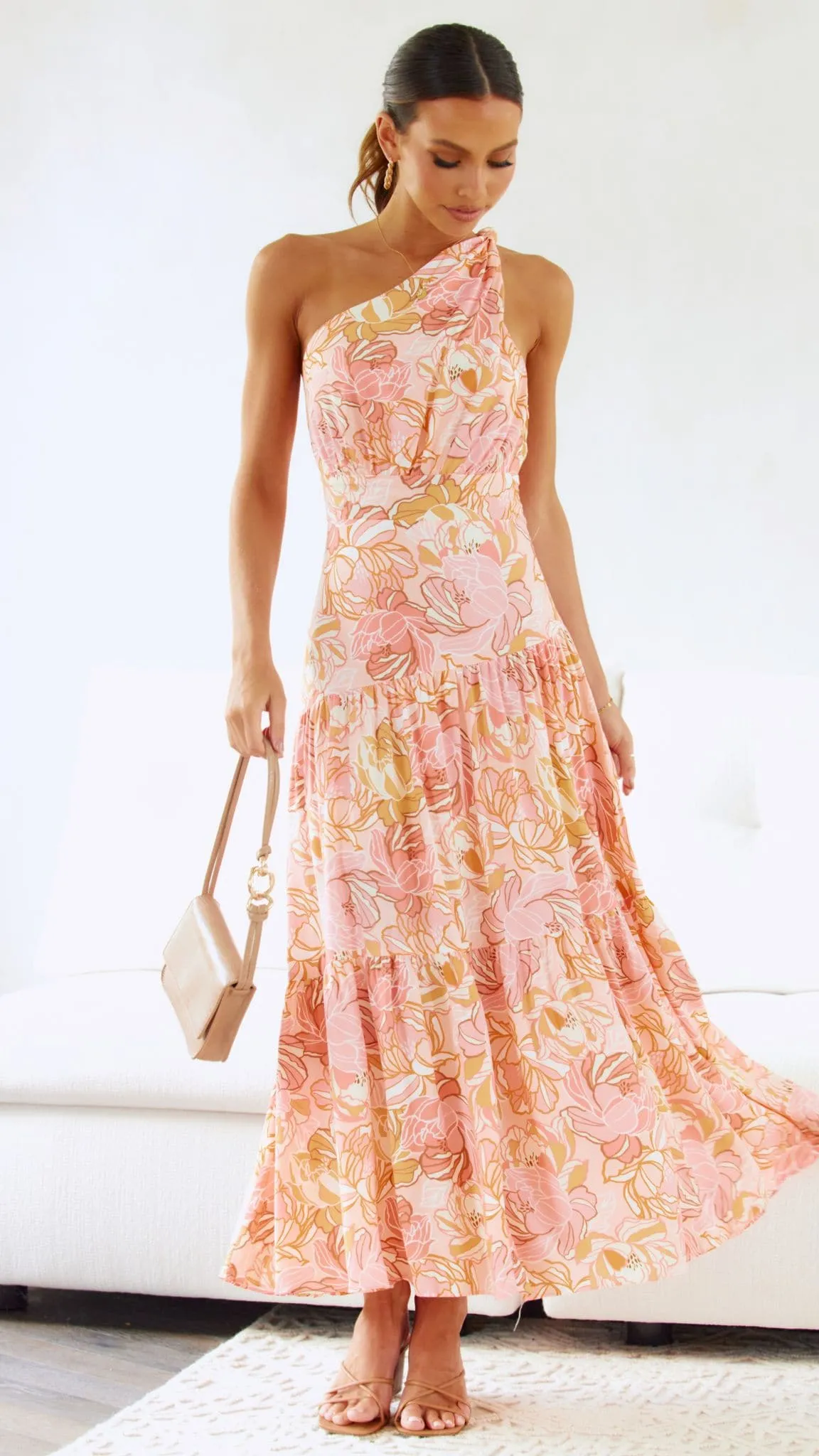 Jayma Maxi Dress - Pink/Orange Floral