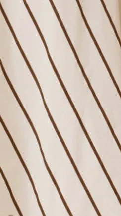 Kaethe Maxi Dress - Beige / Camel Stripe