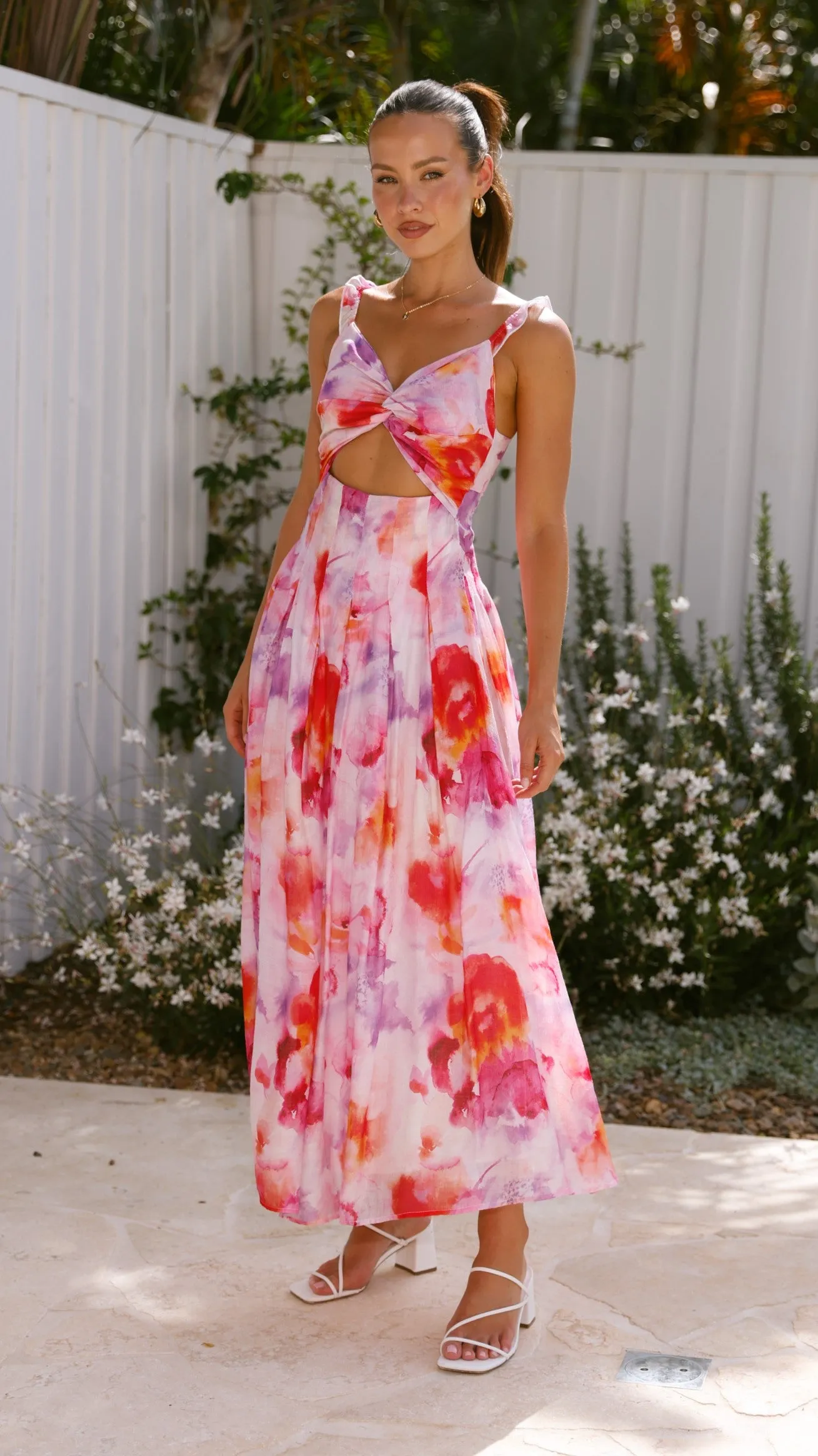 Katerina Maxi Dress - Pink/Purple Print