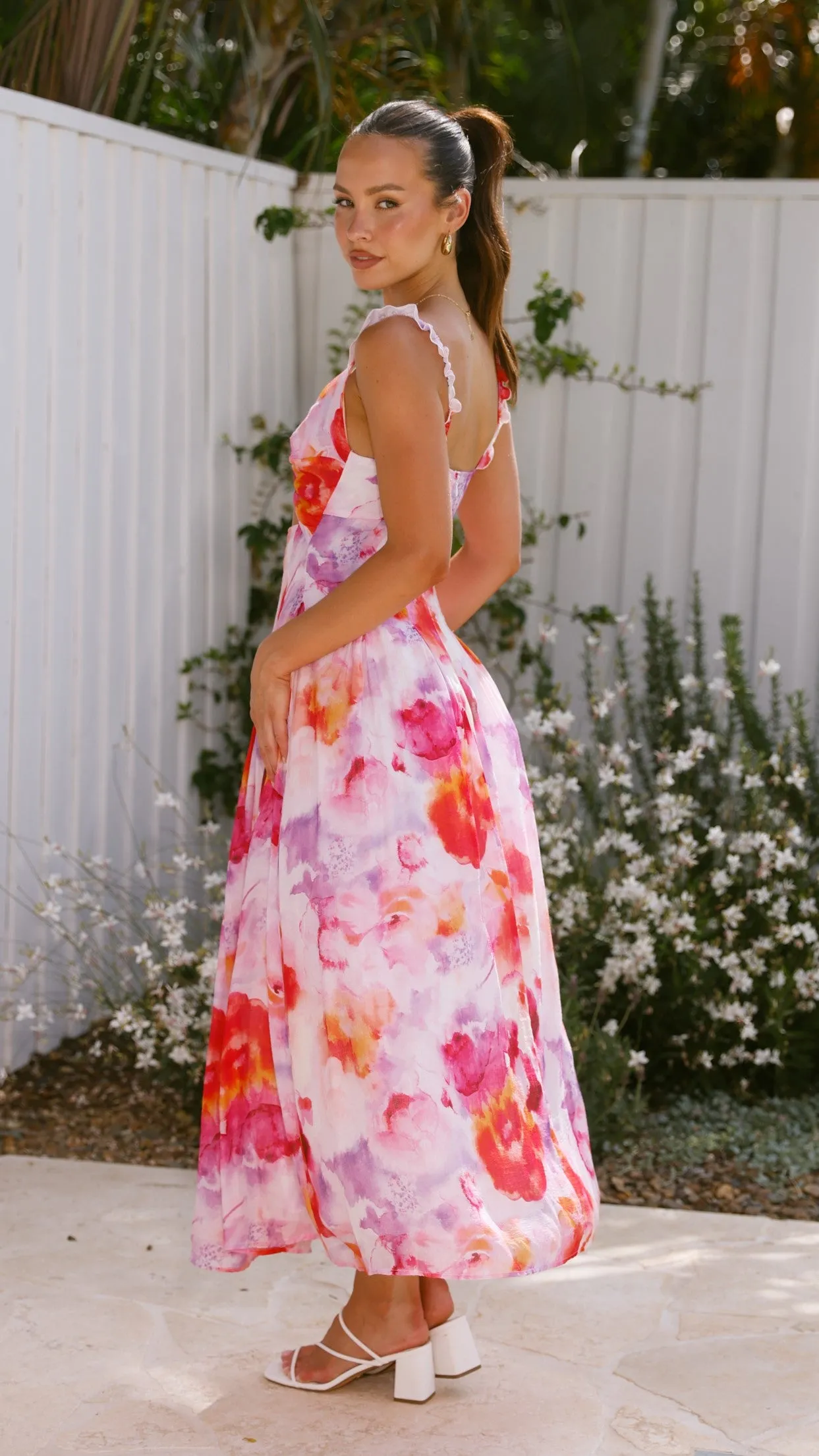 Katerina Maxi Dress - Pink/Purple Print