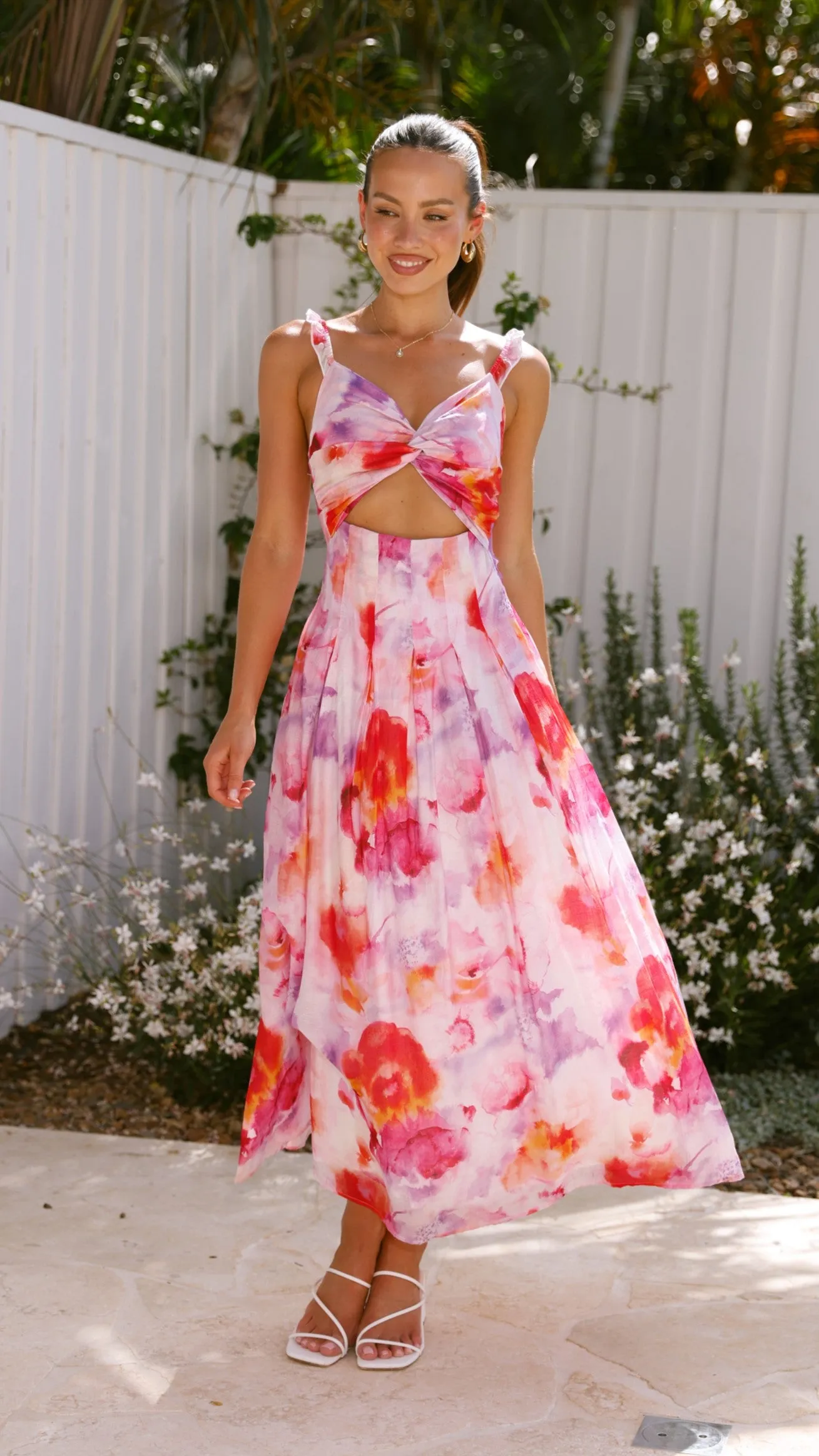 Katerina Maxi Dress - Pink/Purple Print