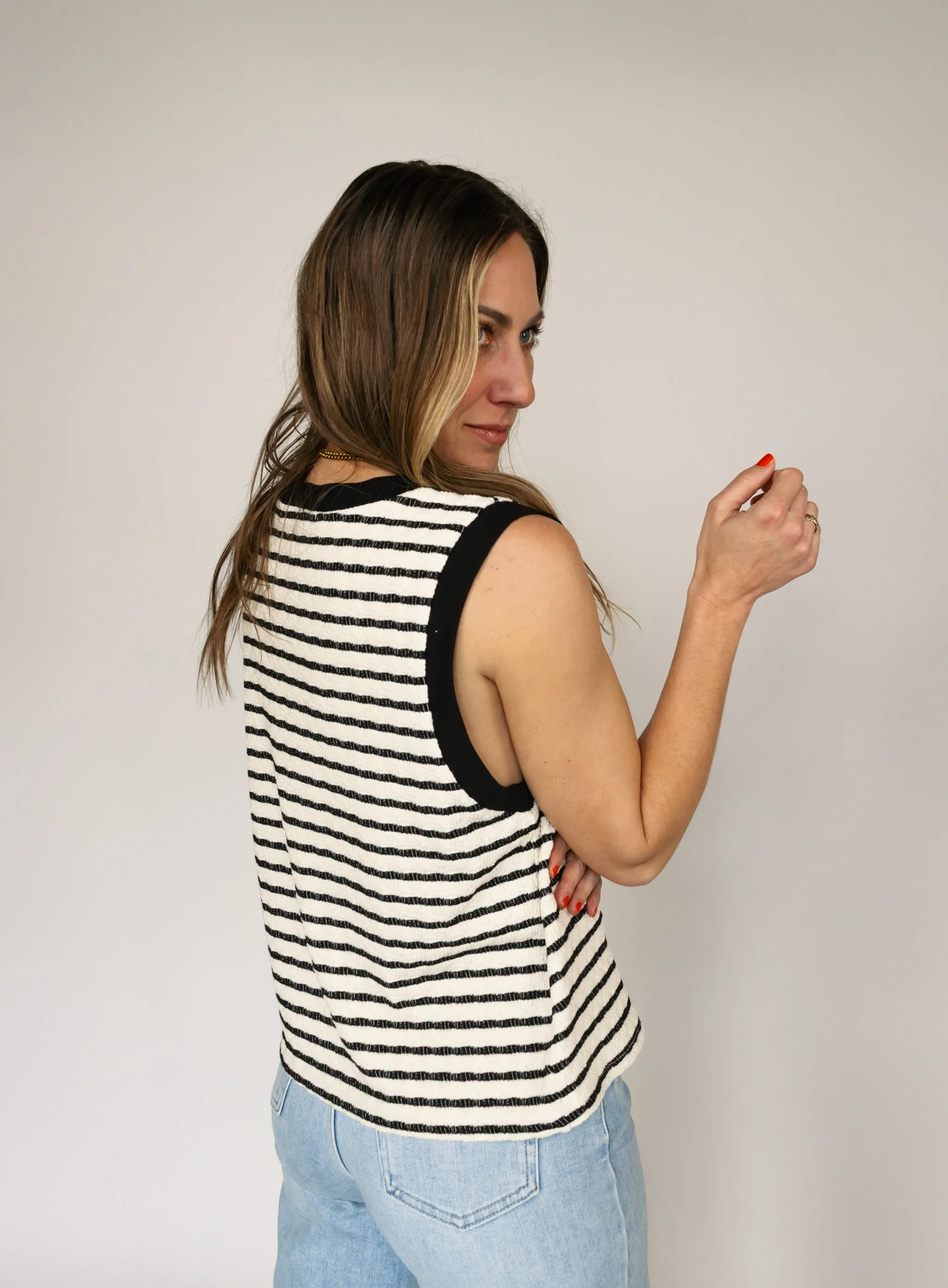 Kathryn Striped Vest - Final Sale