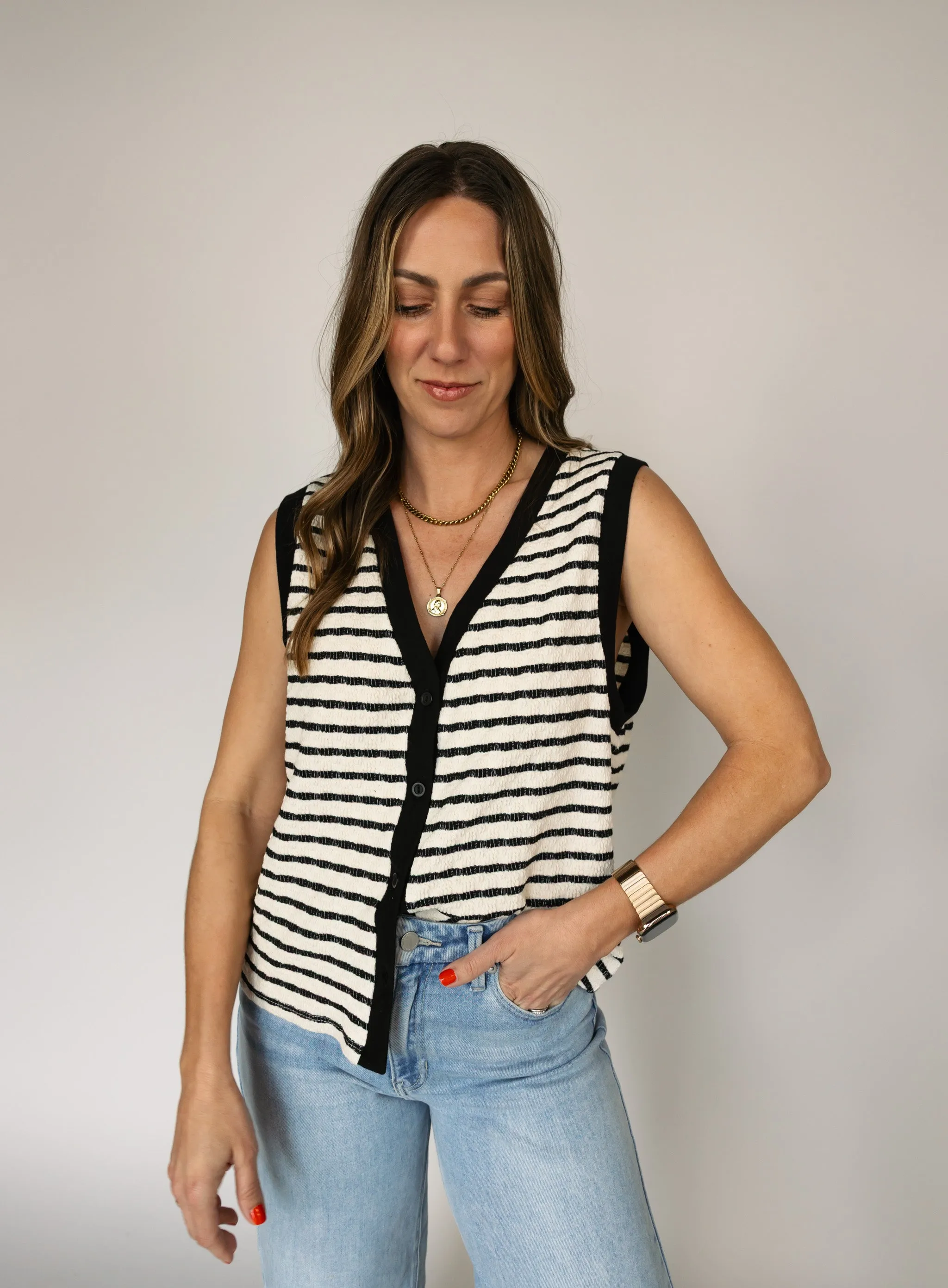 Kathryn Striped Vest - Final Sale