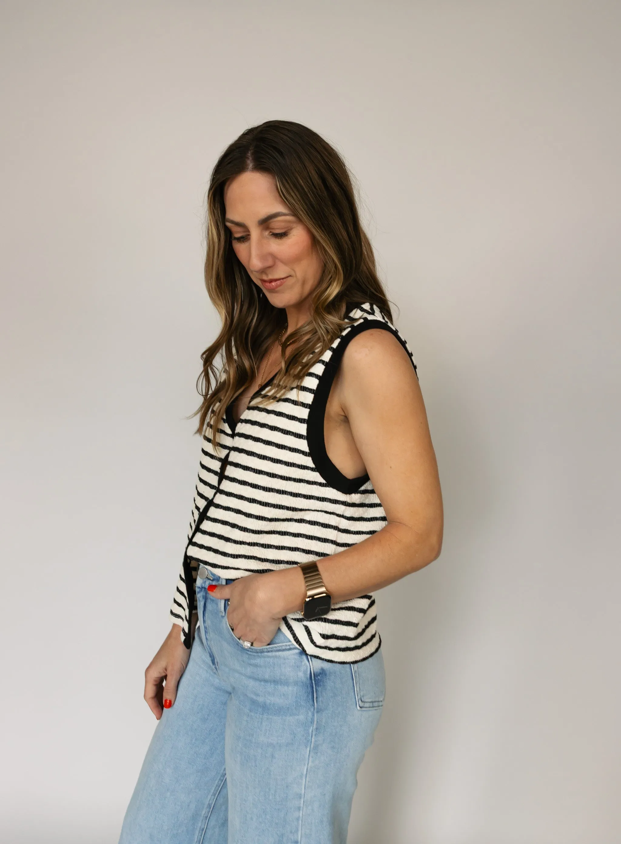 Kathryn Striped Vest - Final Sale
