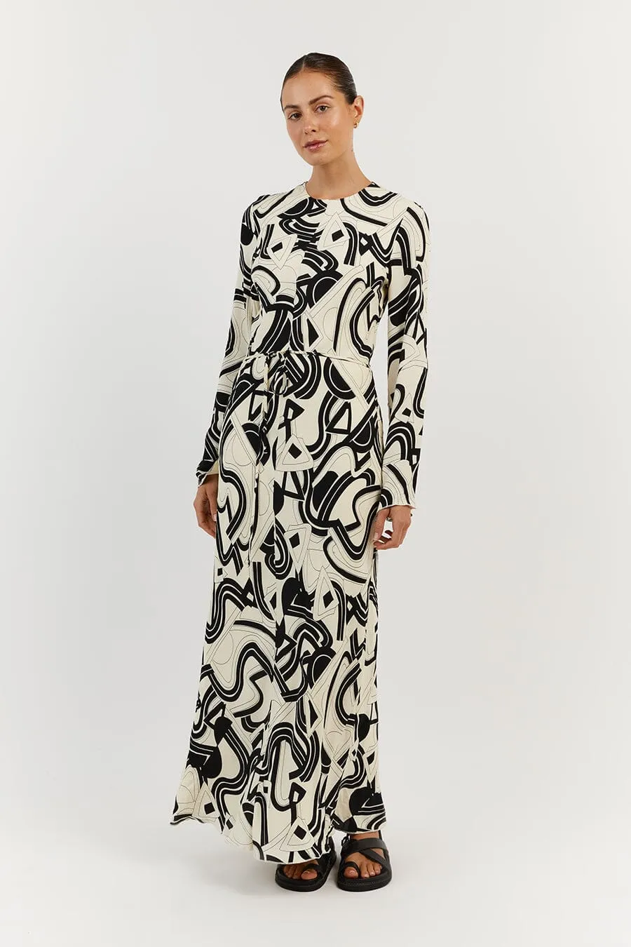 LAYTON CREAM SLEEVED DRESS