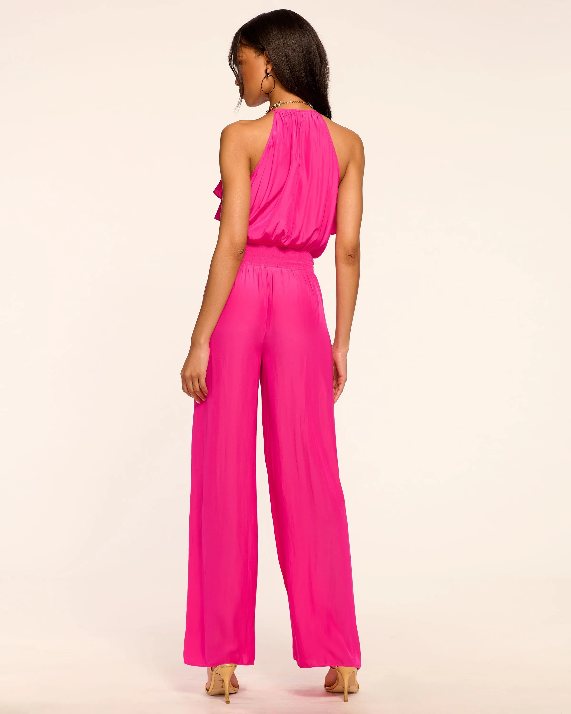 Leilani V-Neck Smocked Waist Jumpsuit