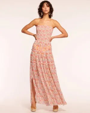 Leta Smocked Strapless Coverup Maxi Dress