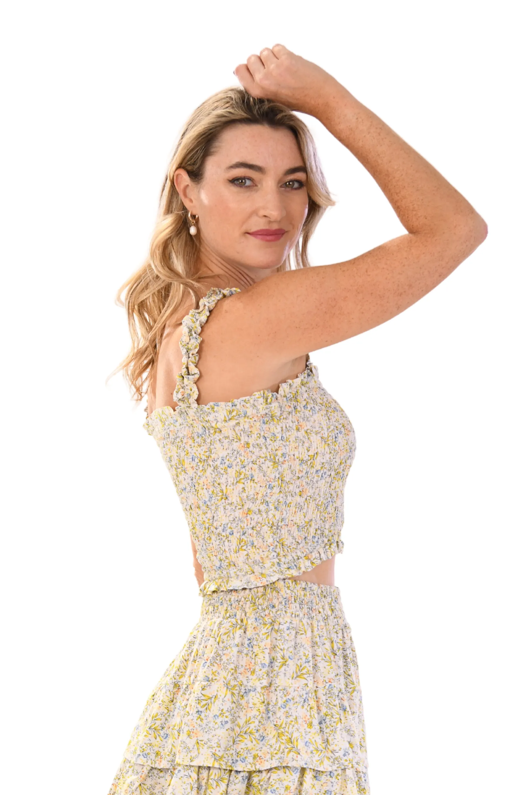 Lexi Set Top / Yellow Mini Flower