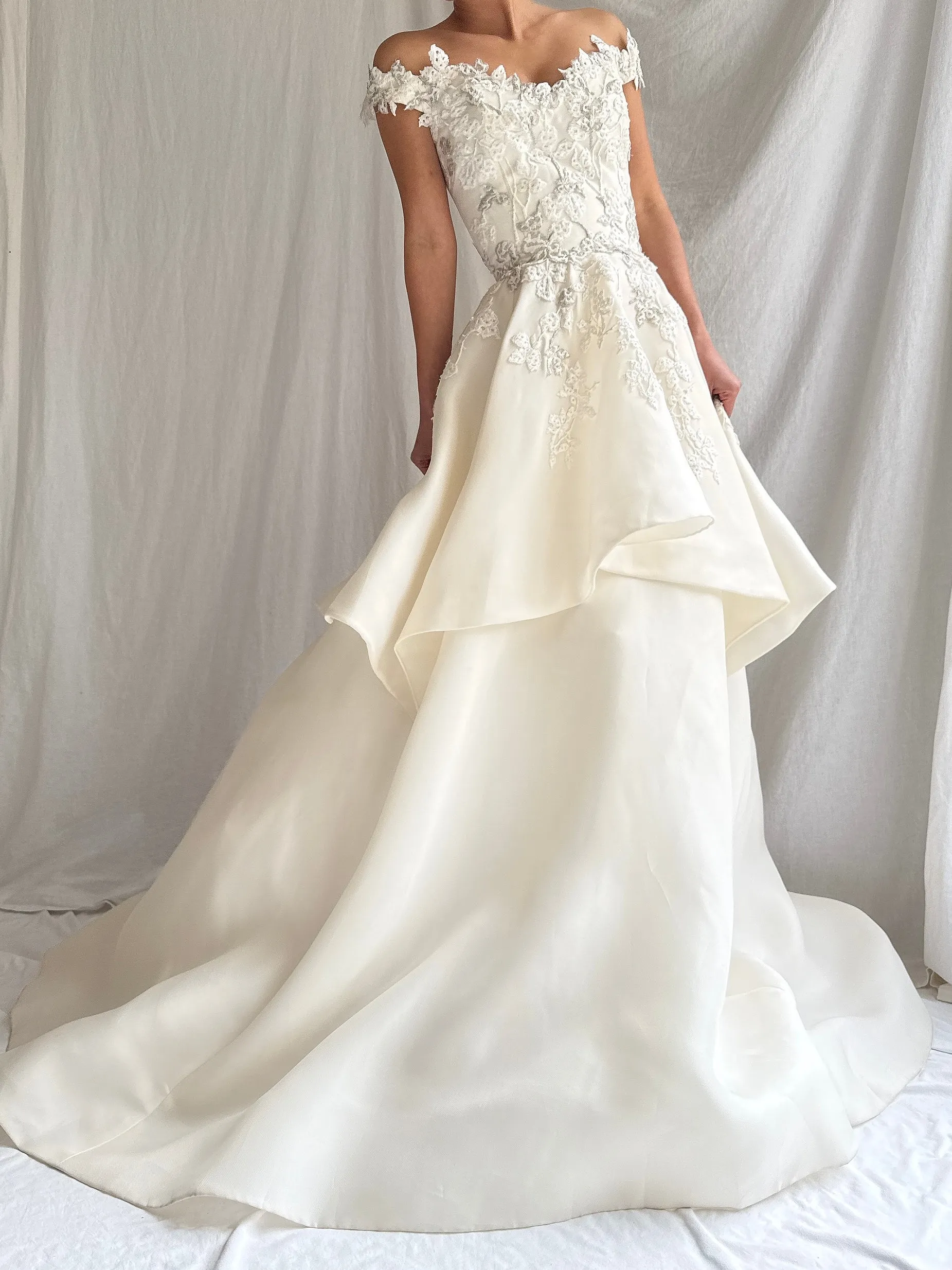 Liancarlo Couture Silk Organza Layered Gown - S/6