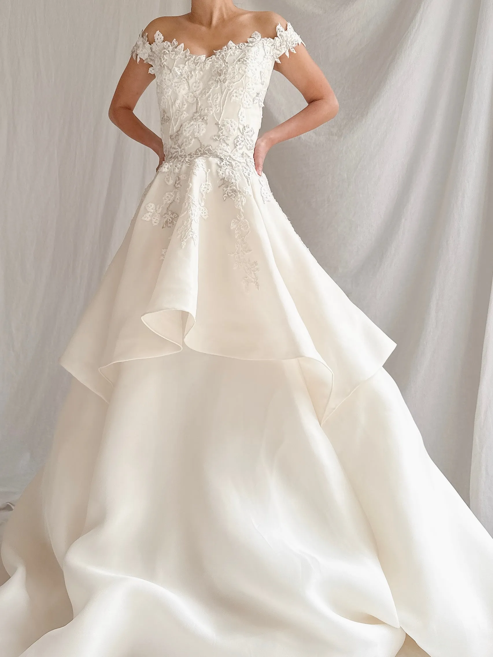 Liancarlo Couture Silk Organza Layered Gown - S/6