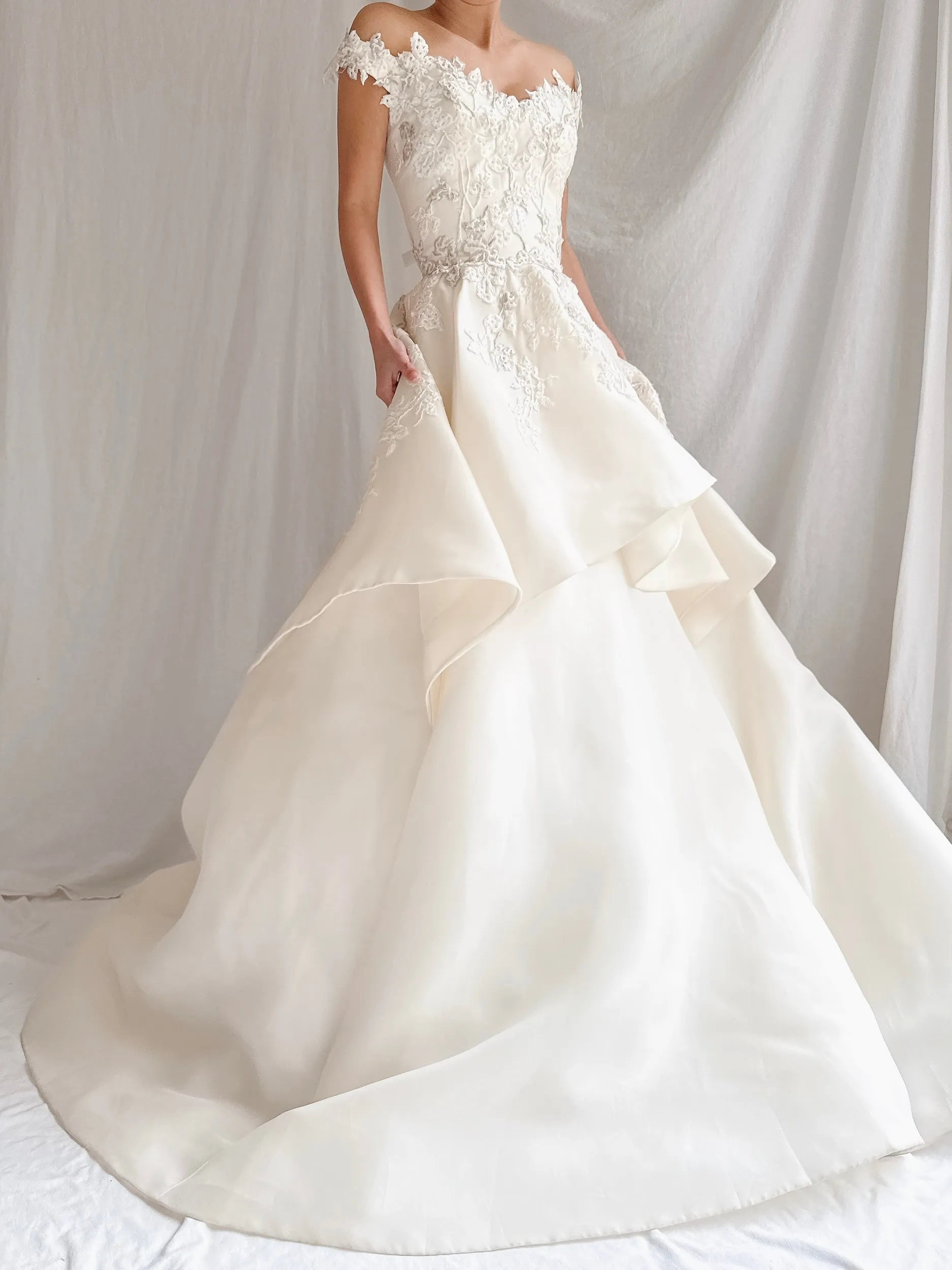 Liancarlo Couture Silk Organza Layered Gown - S/6