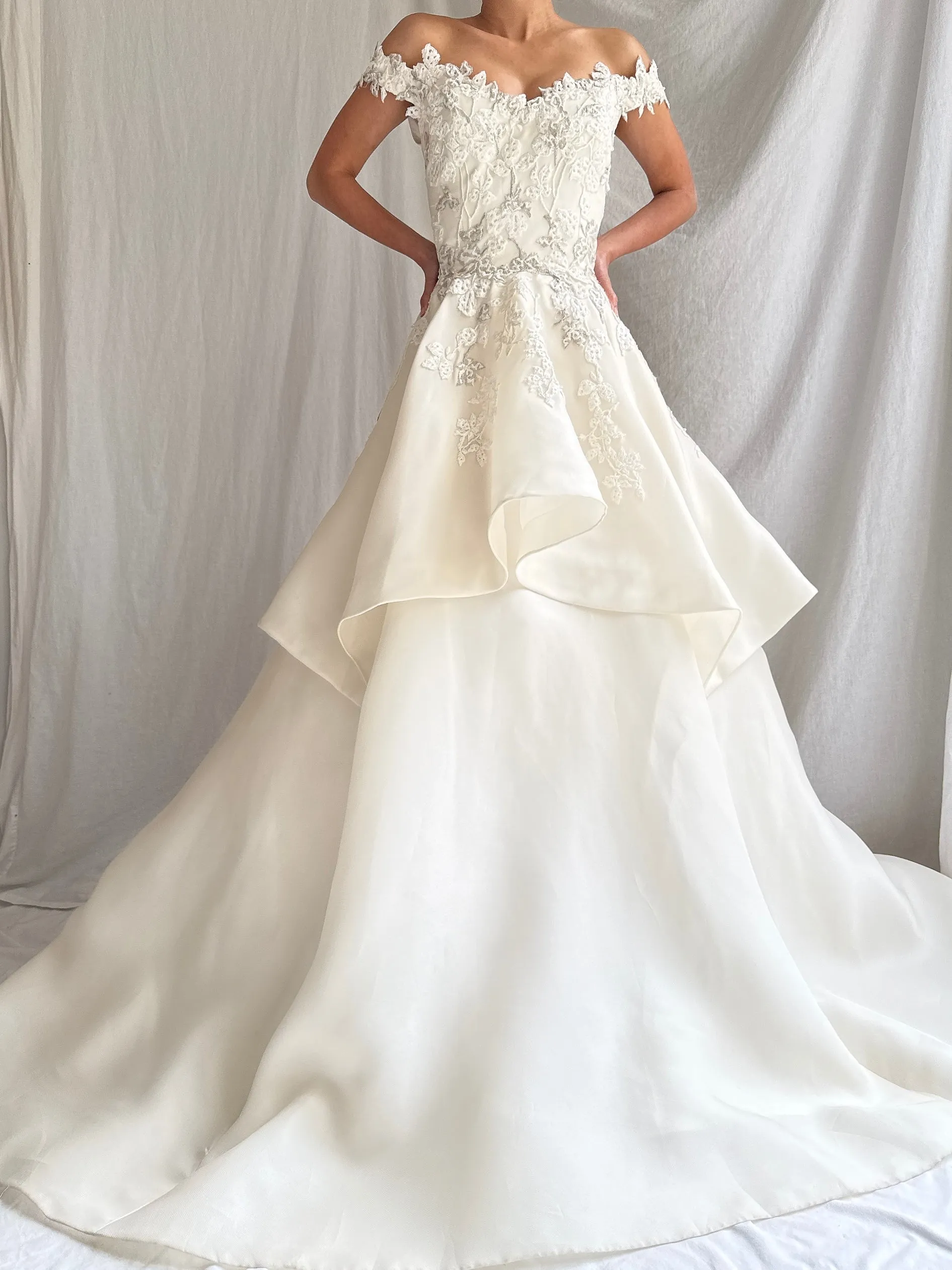 Liancarlo Couture Silk Organza Layered Gown - S/6