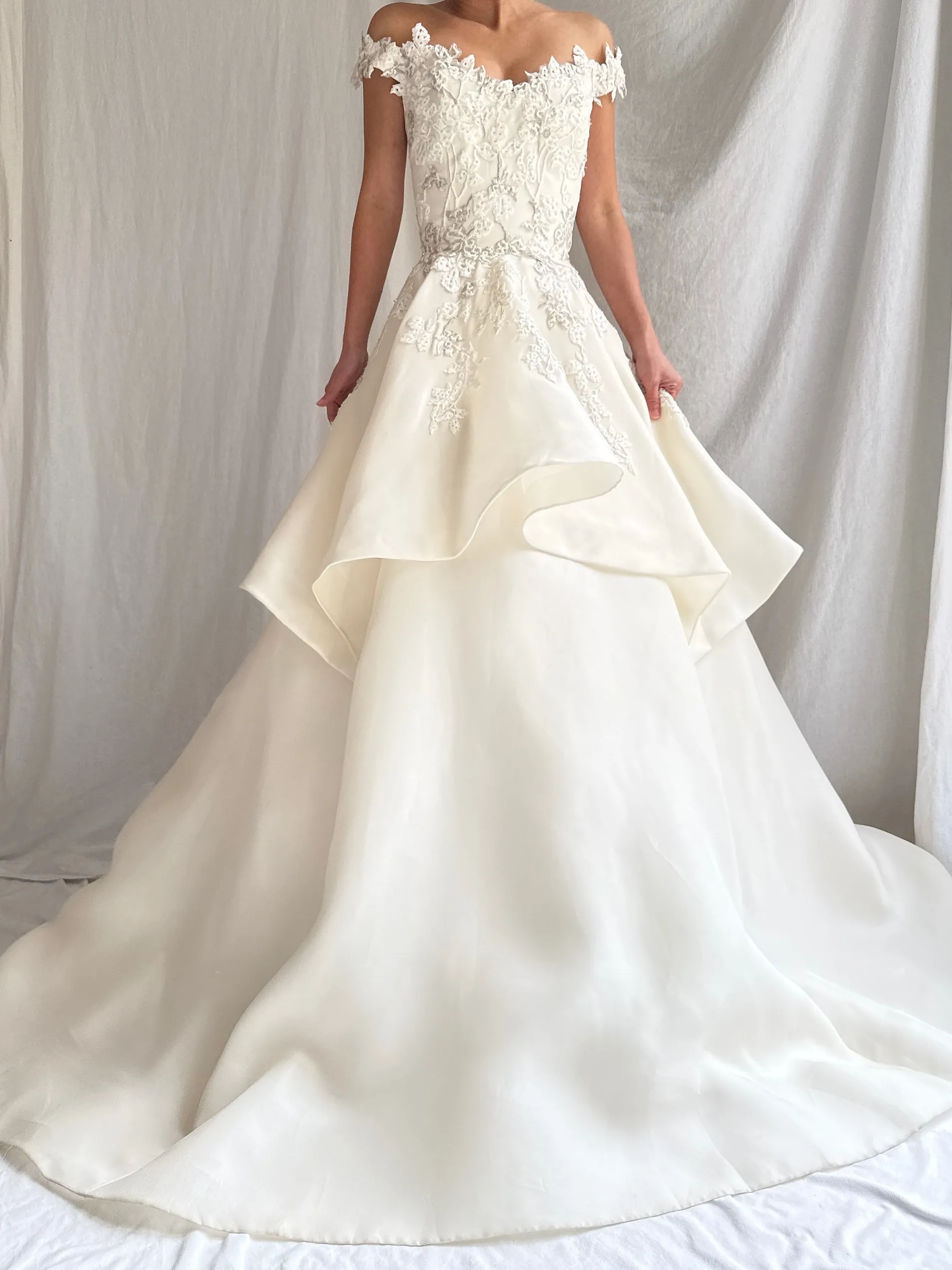 Liancarlo Couture Silk Organza Layered Gown - S/6